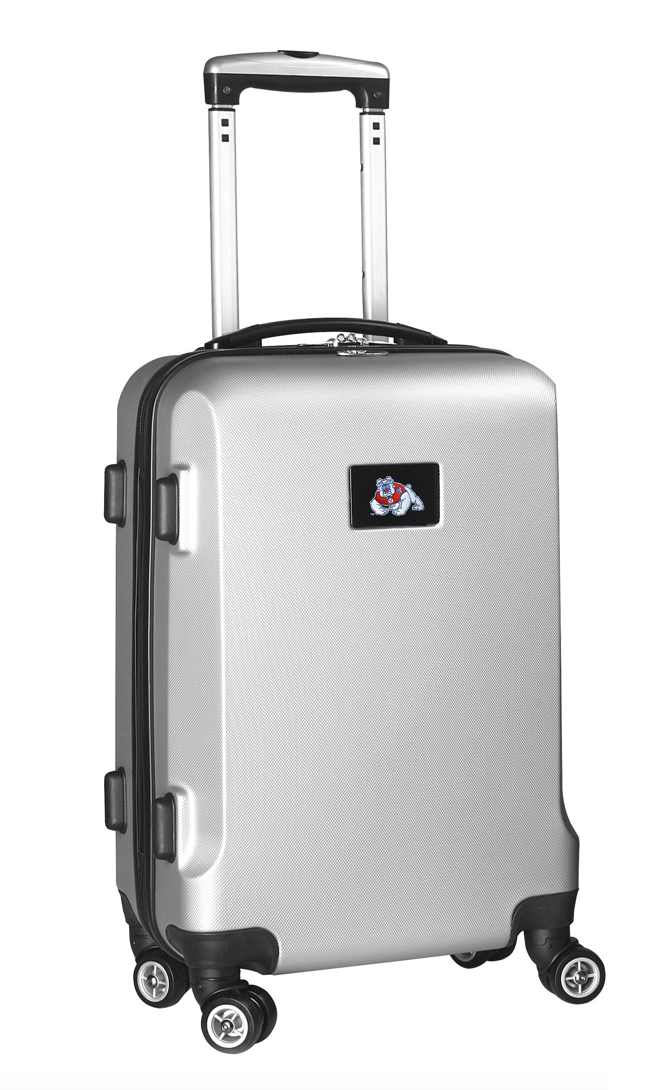 NCAA Fresno State Bulldogs Hard Shell Spinner Carry-On Luggage - Silver | Perfect for Travel, Business Trips & College Dorms