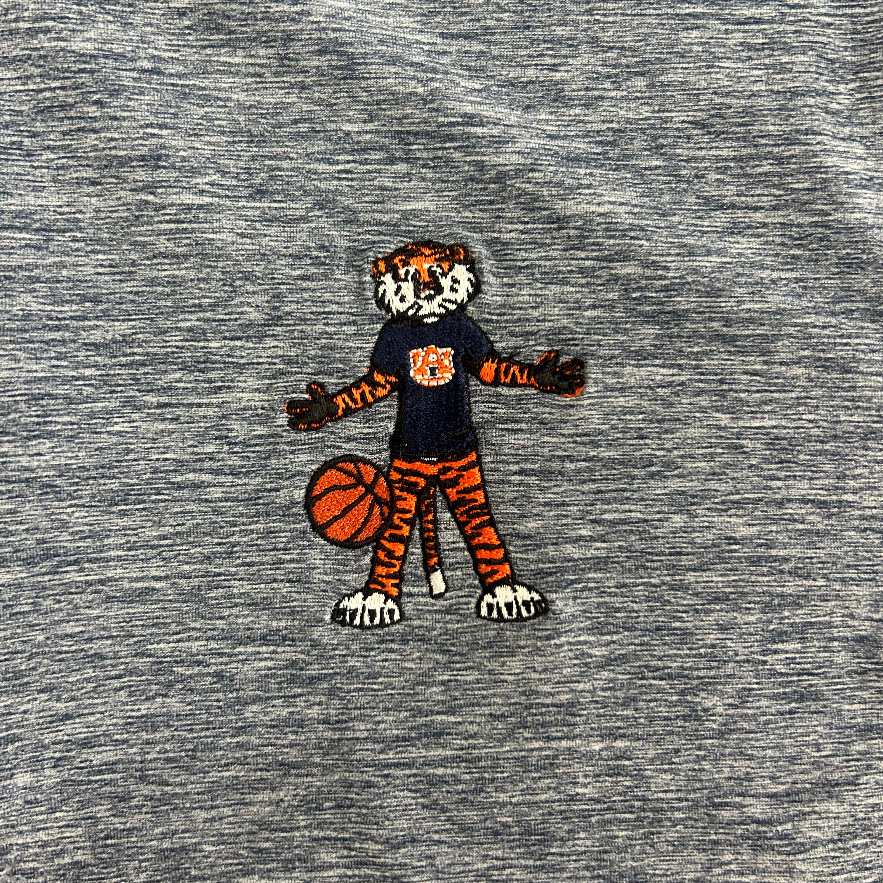 Antigua Hunk Aubie Basketball Quarter Zip Pullover - Men's Athletic Performance Fleece Jacket for Training, Games & Outdoor Activities