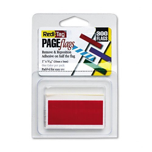 Removable and Reusable Page Flags - 300 Pack, Bright Red Sticky Notes for Books, Files & Office Organization - Perfect for Study, Work & Document Marking