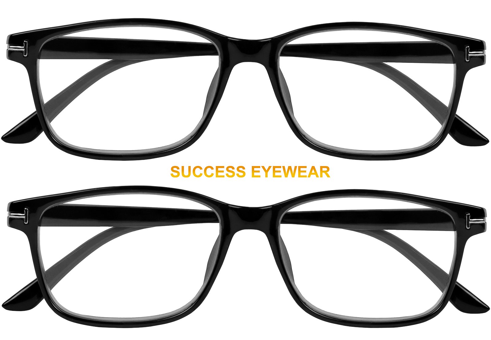 Success Eyewear Anti-Glare Computer Glasses 2 Pack - Blue Light Blocking Reading Glasses for Men & Women - Perfect for Office Work, Gaming & Screen Time