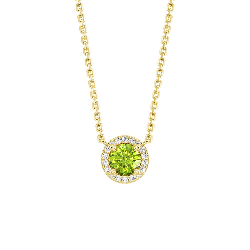 Eternal Halo Personalized Birthstone Necklace - Custom Name & Birth Month Jewelry Gift for Women, Mom, Wife | Perfect for Birthday, Anniversary, Mother's Day & Special Occasions