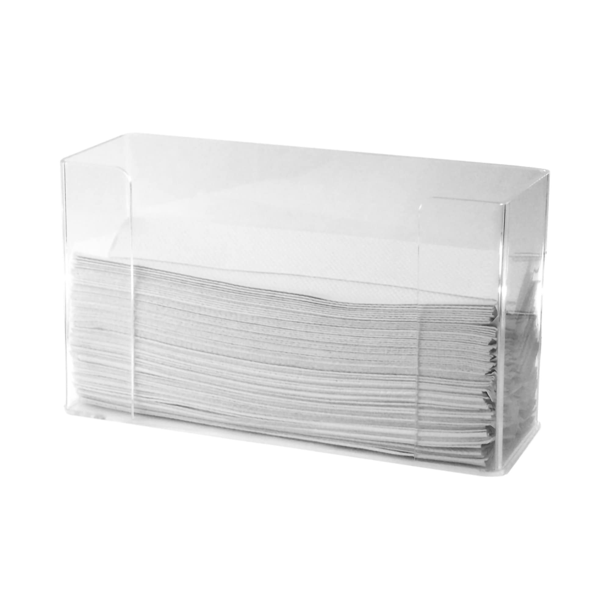 McKesson Small Clear Plastic Wall Mount Tri-Fold Paper Towel Dispenser - 10.5