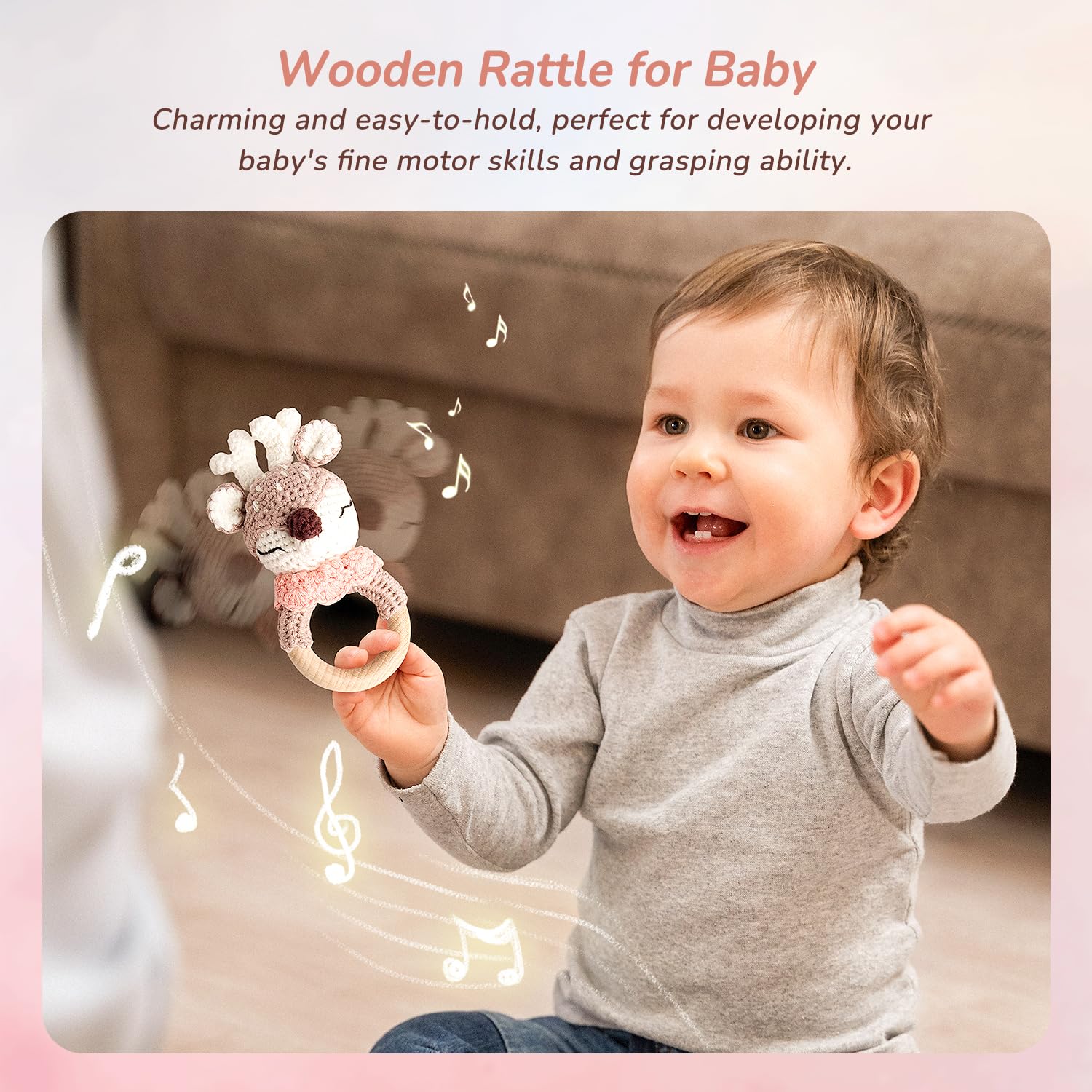 10-Piece Baby Girl Gift Set - Newborn Essentials with Rattle & Swaddle Blanket - Perfect for Baby Showers, Gender Reveal Parties & New Mom Gifts