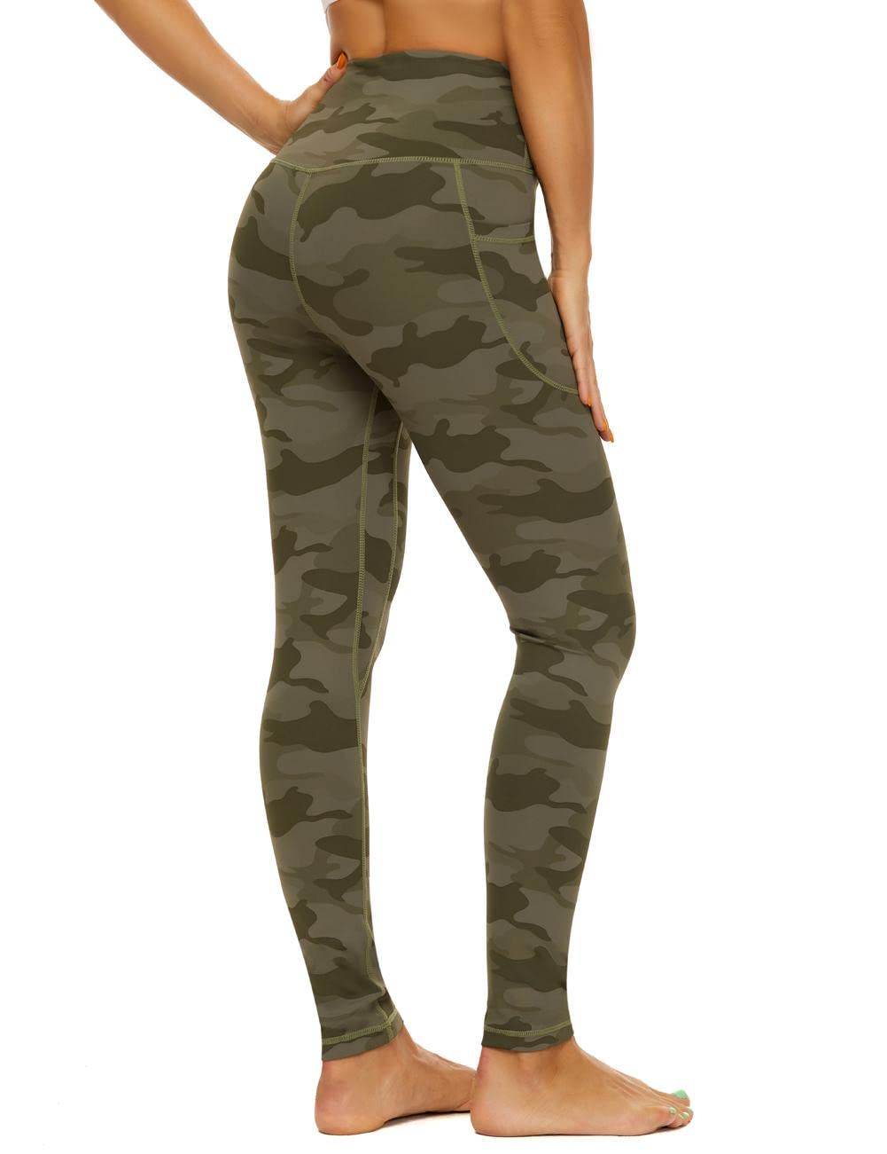 CCKO High Waisted Yoga Pants for Women with Pockets - Stretchy Workout Leggings Tummy Control - Perfect for Gym, Running & Everyday Wear