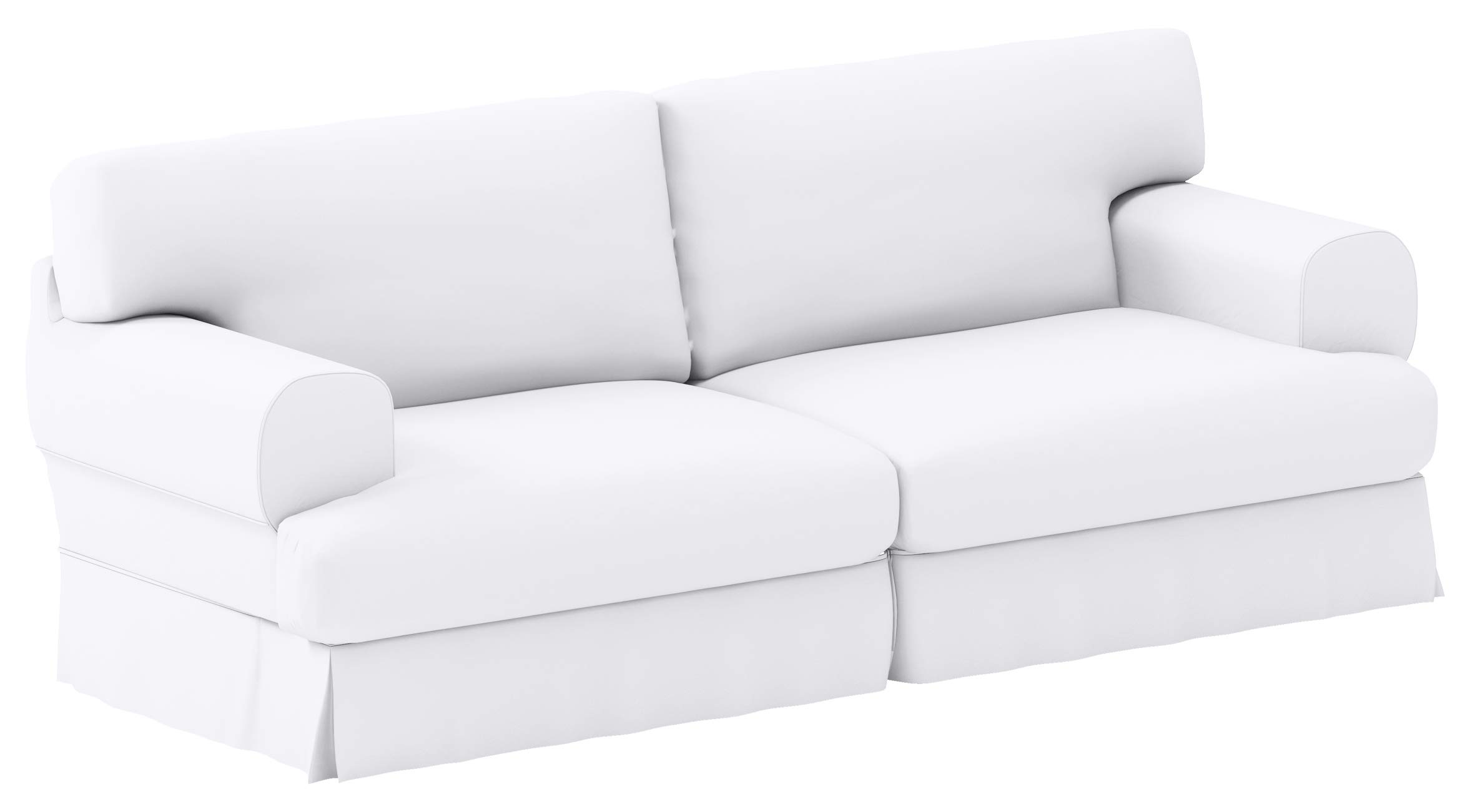 Durable Dense Cotton Sofa Cover for IKEA Hovas 3-Seater Couch - White Slipcover Replacement | Perfect for Living Room, Home Decor & Furniture Protection
