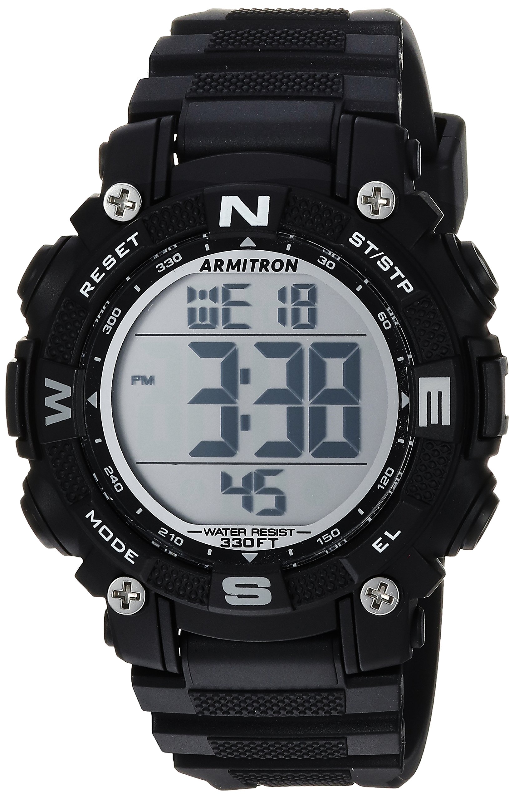 Armitron Sport Unisex Digital Chronograph Watch with Resin Strap - Waterproof, Shock Resistant for Running, Swimming & Outdoor Activities (Model 45/7099)