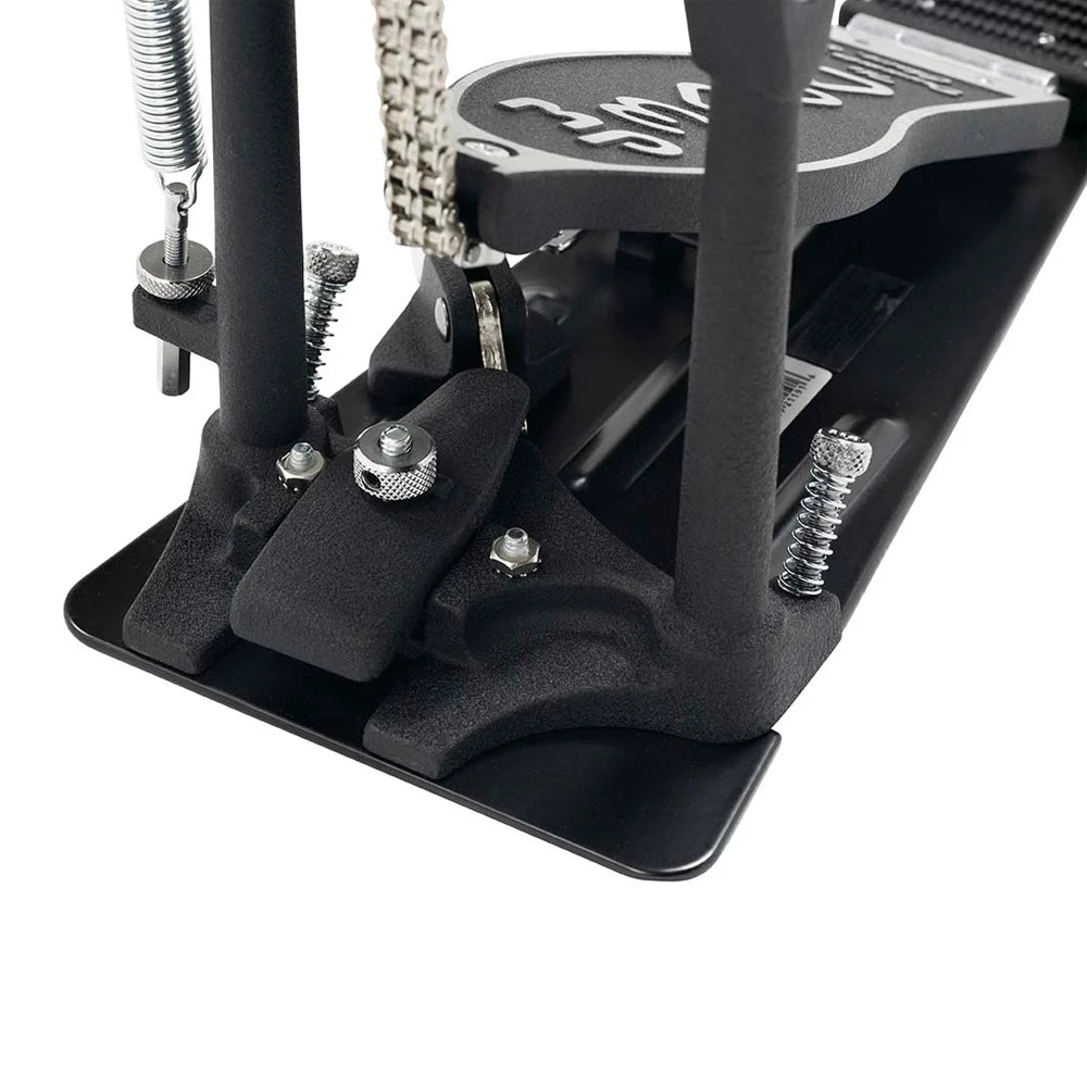 DW 3000 Series Double Bass Drum Pedal for Left Footed Drummers - Professional Drum Kit Accessory for Heavy Metal and Rock Performances