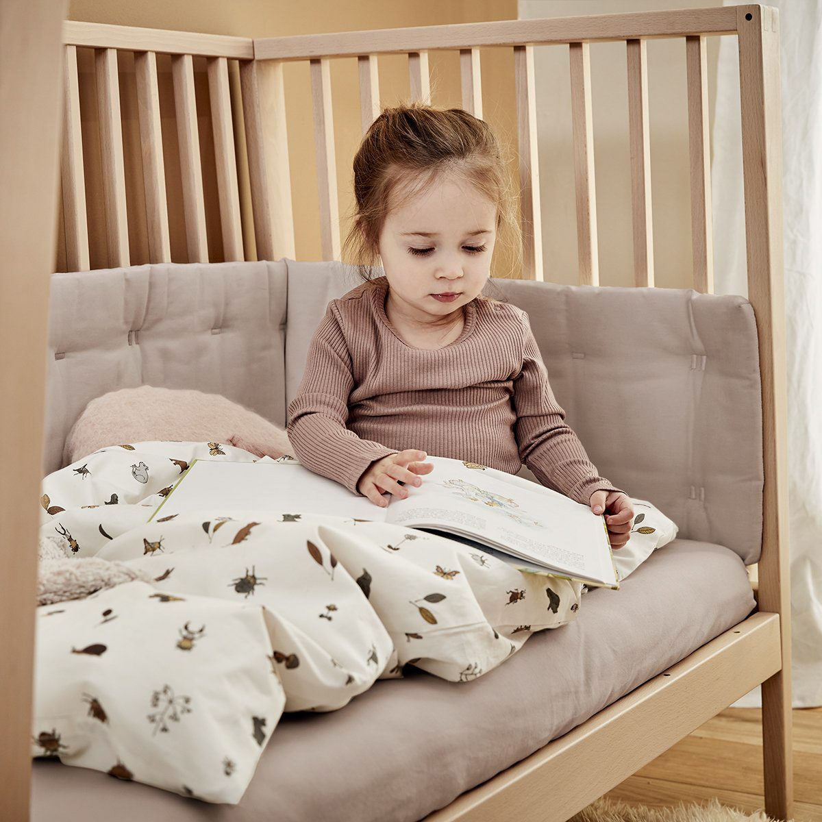 Organic Cotton Fitted Crib Sheet - 2 Pack, Soft & Breathable Baby Bedding in Cappuccino - Perfect for Nursery, Daycare & Travel Use