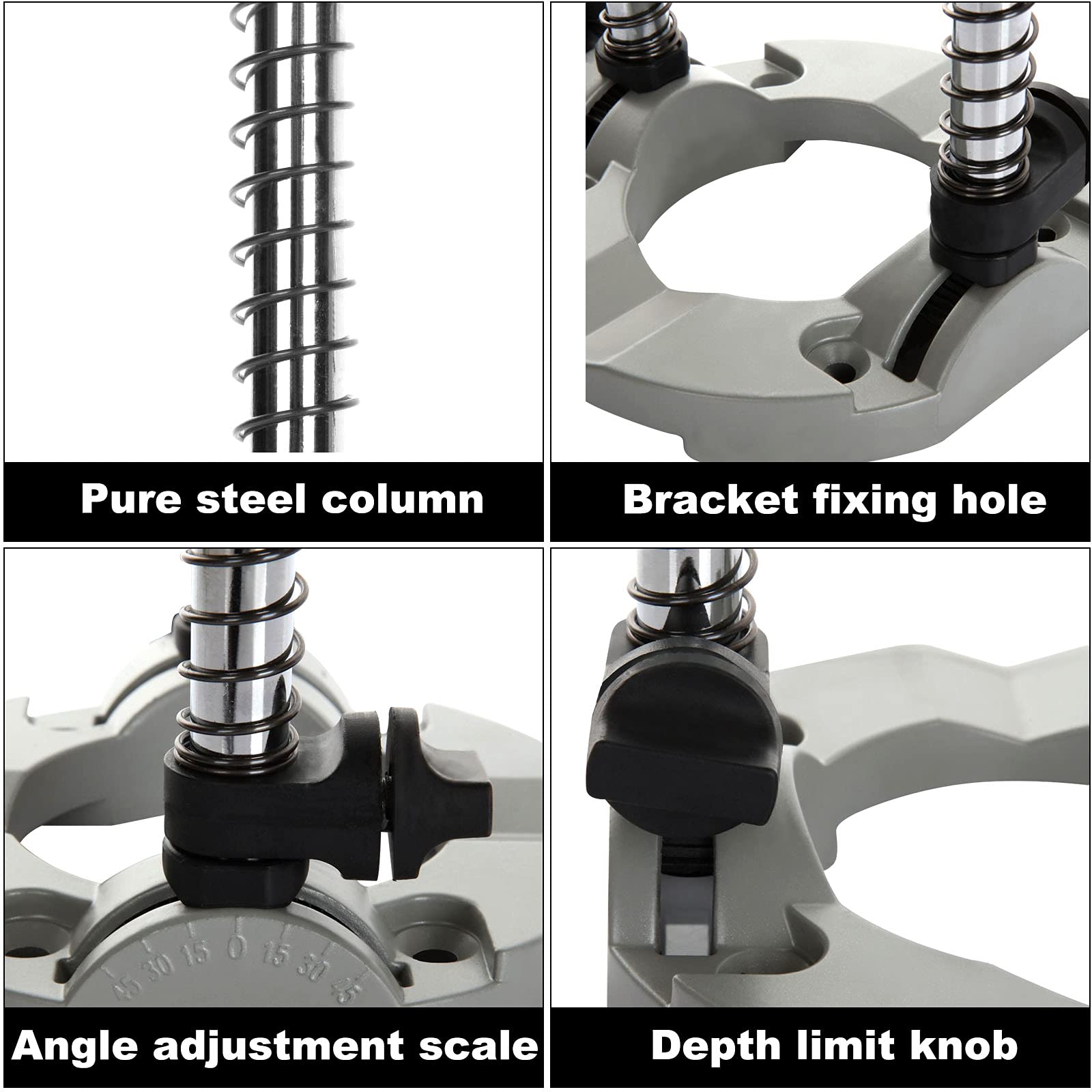 CertBuy Portable Drill Press for Hand Drill - Multi-Angle Drill Guide Attachment (1/4