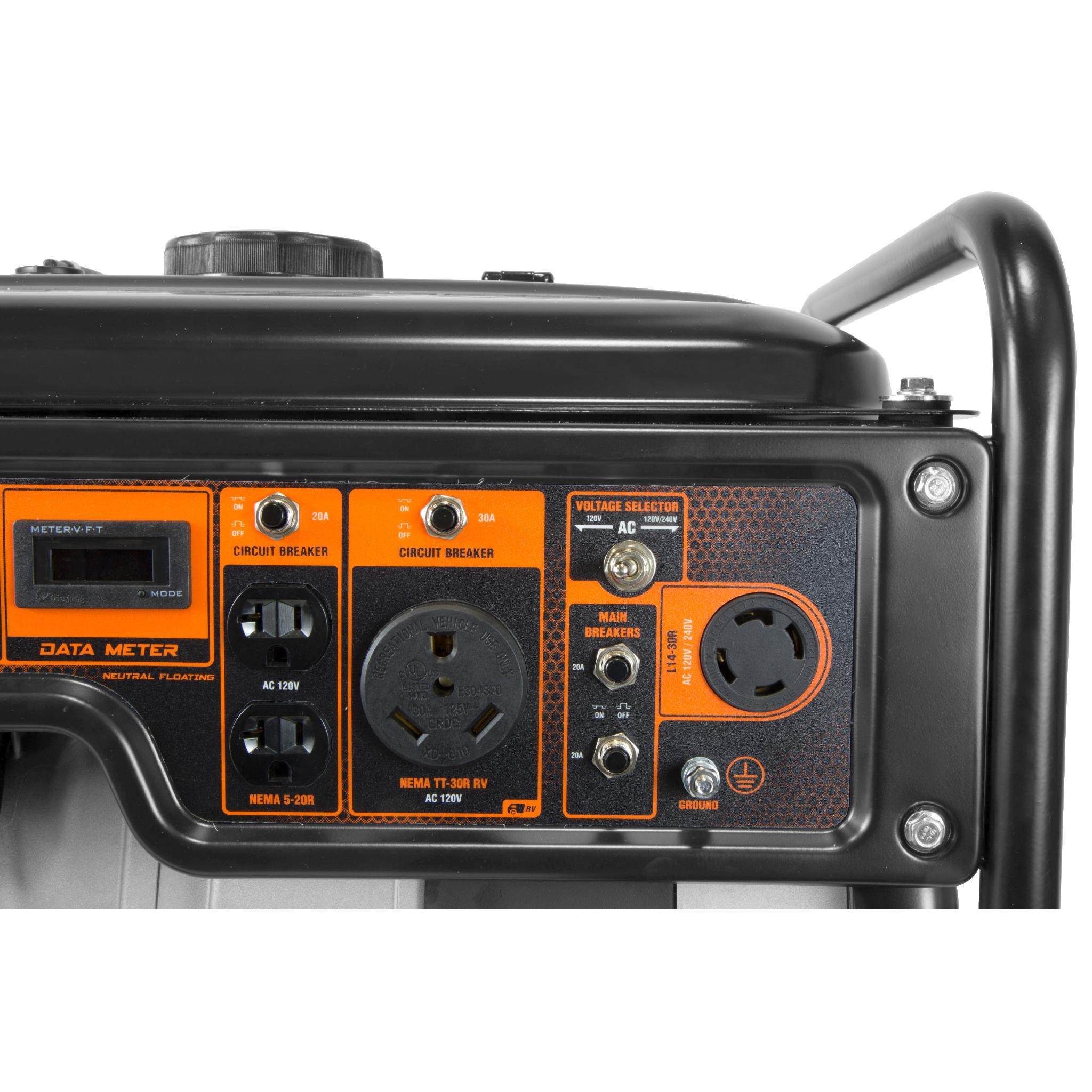 WEN GN6000 6000W Portable Generator with Wheel Kit - CARB Compliant, RV Ready for Camping & Emergency Power Backup