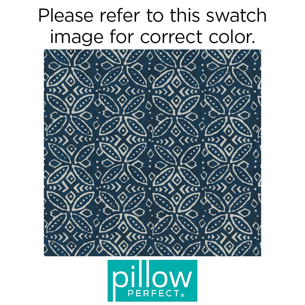 Premium Merida Indigo Blue Throw Pillows 18.5x18.5 Inch - Set of 2 for Indoor & Outdoor Decor - Perfect for Sofa, Patio, Bedroom, and Living Room Accents