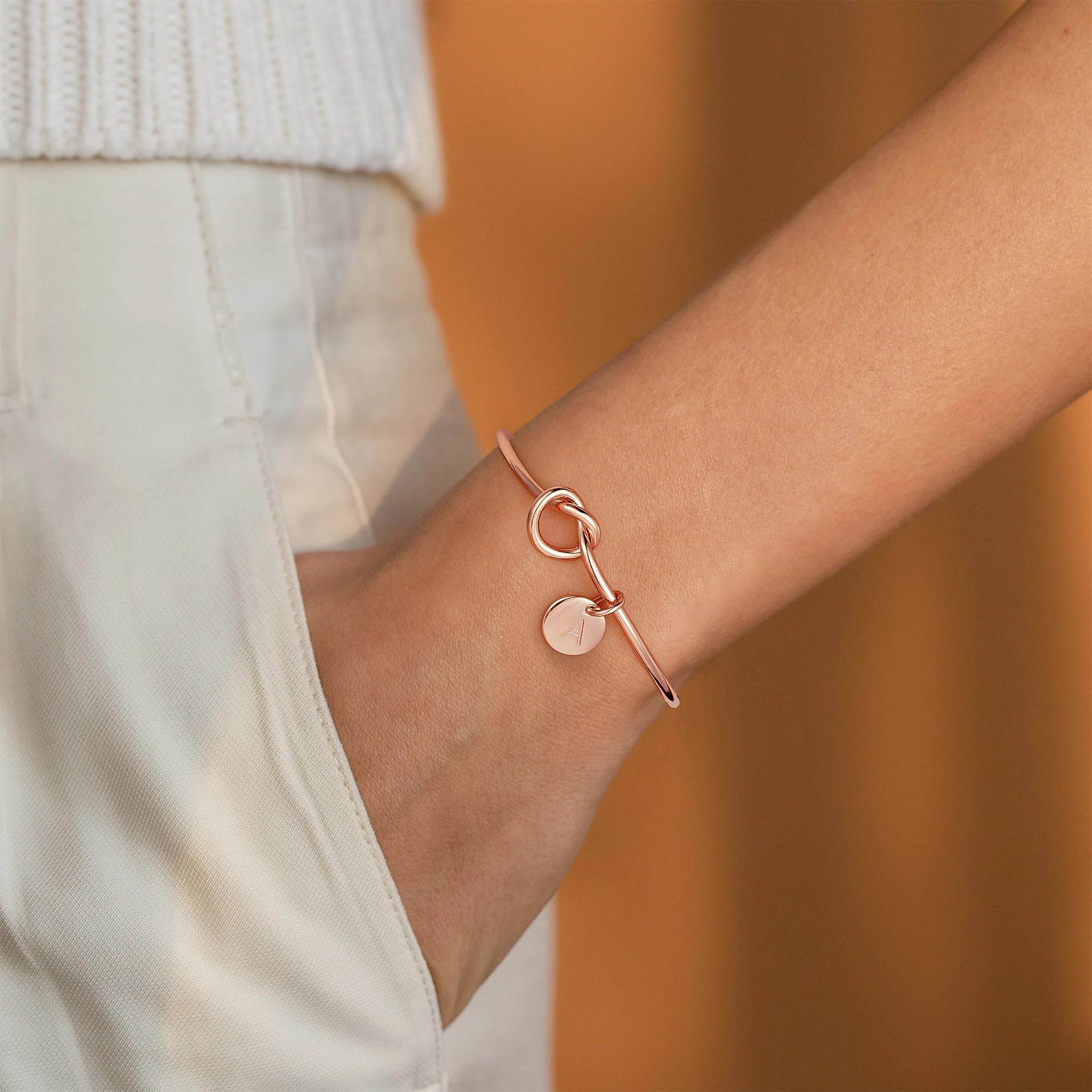 Personalized Initial A-Z Gold Bracelet for Women - Custom Letter Cuff Bangle Jewelry, Elegant Bridesmaid Gift for Wedding, Birthday, Anniversary | Perfect for Everyday Wear, Special Occasions & Gift Giving