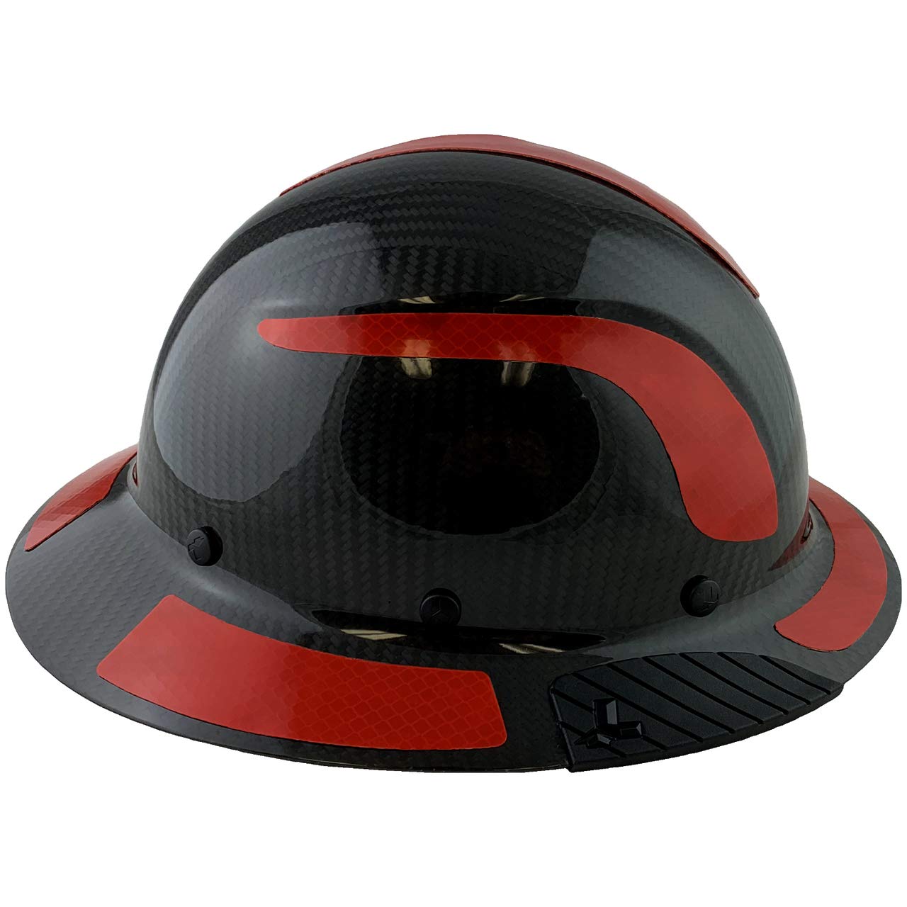 Texas America Safety Company Carbon Fiber Full Brim Hard Hat - ANSI Certified Safety Helmet with Reflective Decals & Tote Bag - Ideal for Construction, Industrial Work & Outdoor Safety Protection