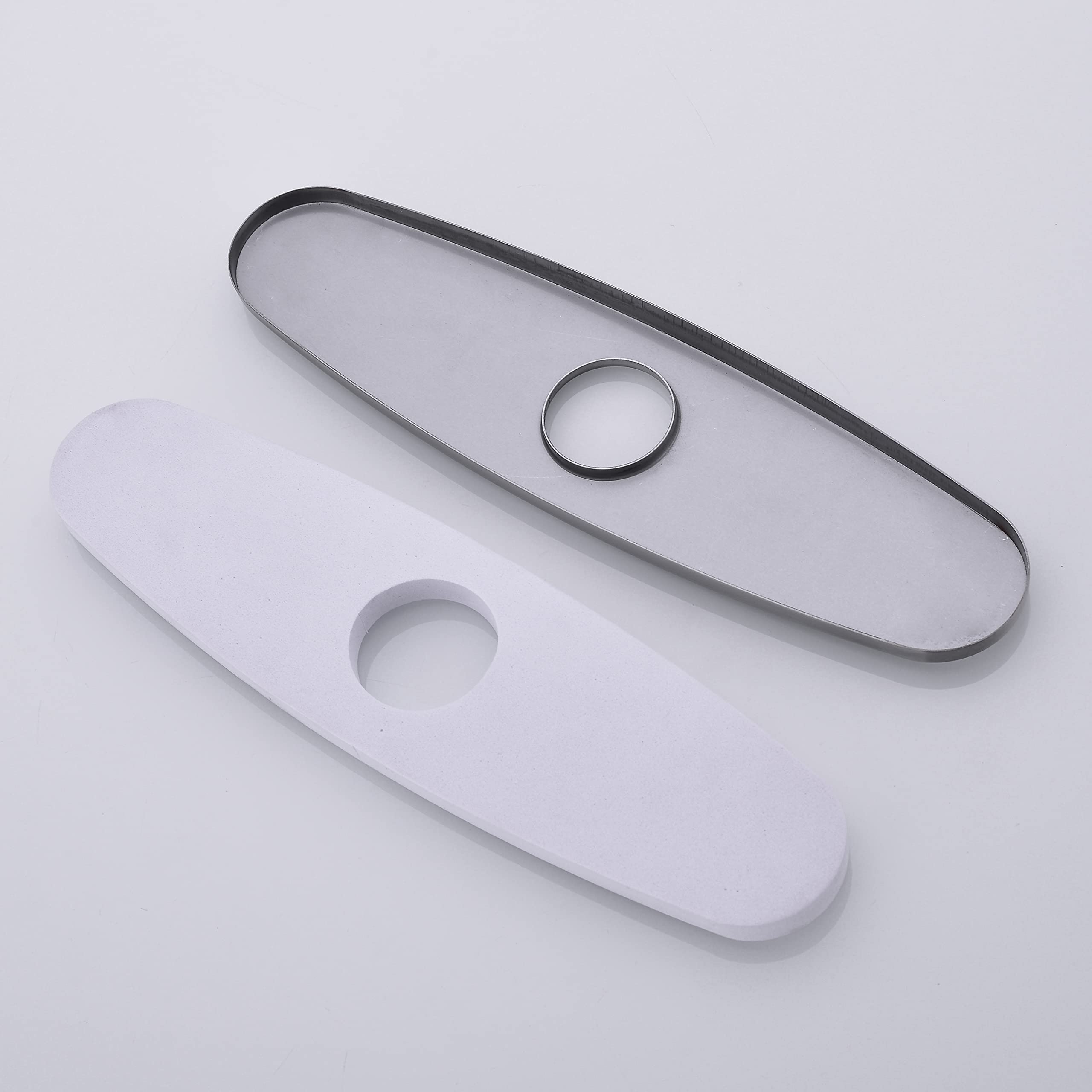 Stainless Steel Brushed Nickel Hole Cover Deck Plate Escutcheon for Bathroom & Kitchen Sink Faucet - Single Hole Mixer Tap Cover - Perfect for Modern Home Renovation & Plumbing Upgrades