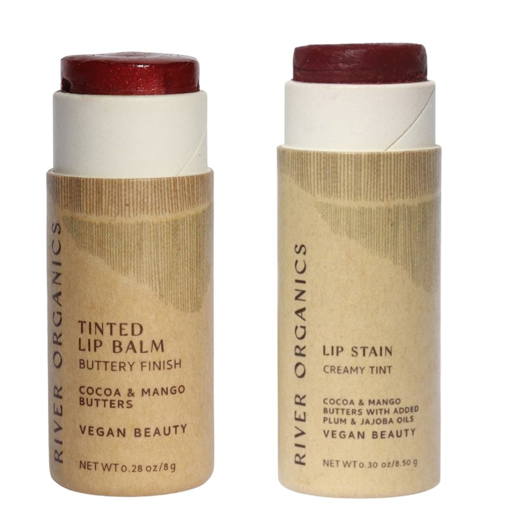 Moisturizing Lip Balm & Long-Lasting Lip Stain Set - Hydrating & Tinted Lip Care Duo for Soft, Kissable Lips - Perfect for Daily Use, Gifts & Travel