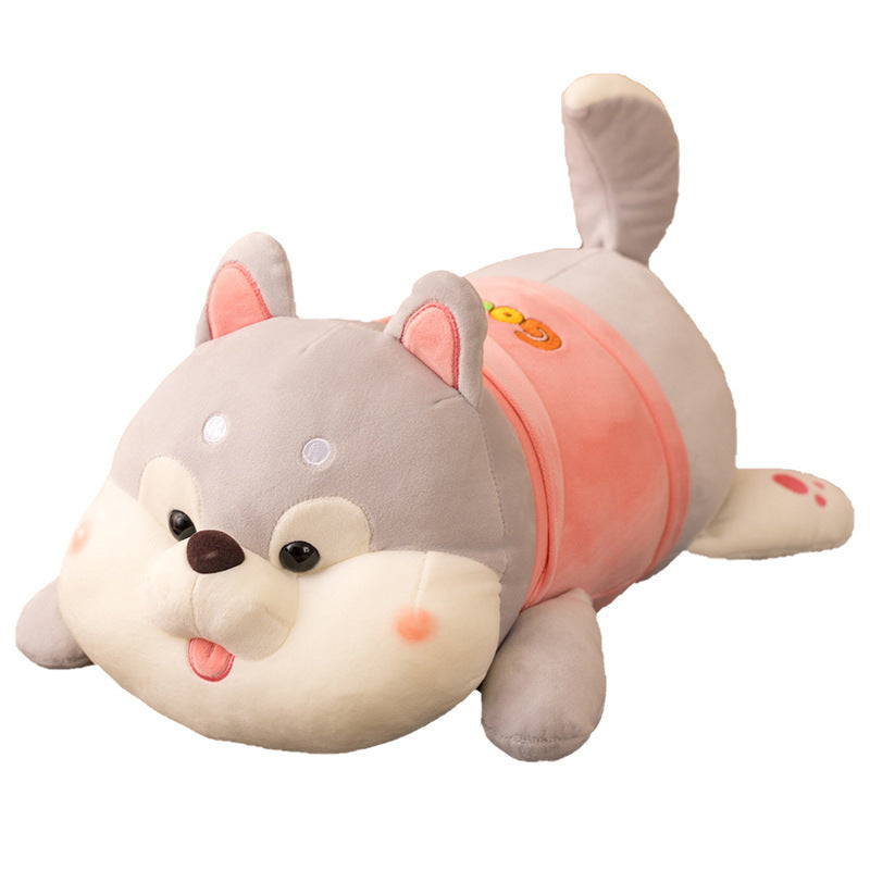 Giant Husky Body Pillow Plushie - Soft Hugging Pillow for Adults & Kids | Perfect for Cuddling, Anime Fans, Home Decor and Stress Relief