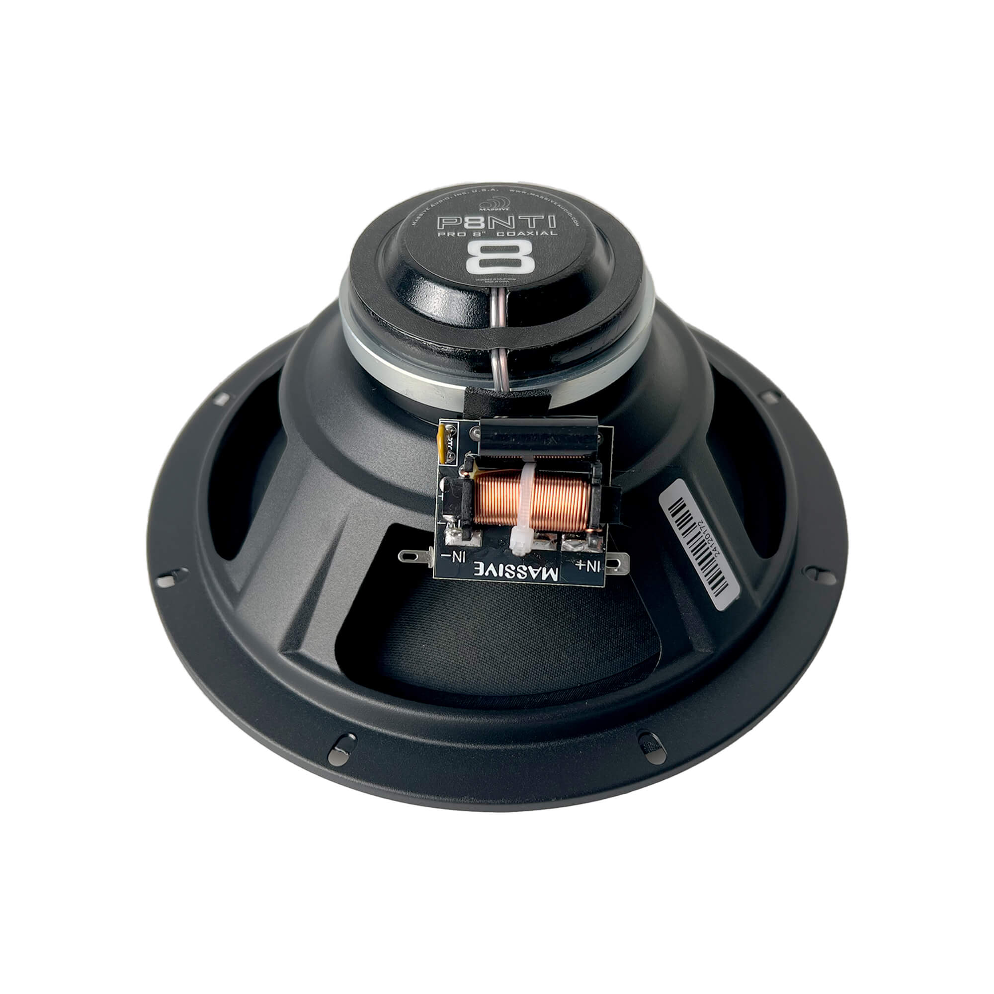 P8NTI 8-Inch 4 Ohm Mid Bass Pro Audio Coaxial Neodymium Weatherproof Speaker - 160 Watts RMS (Each) - Perfect for Outdoor Events, Marine & PA Systems