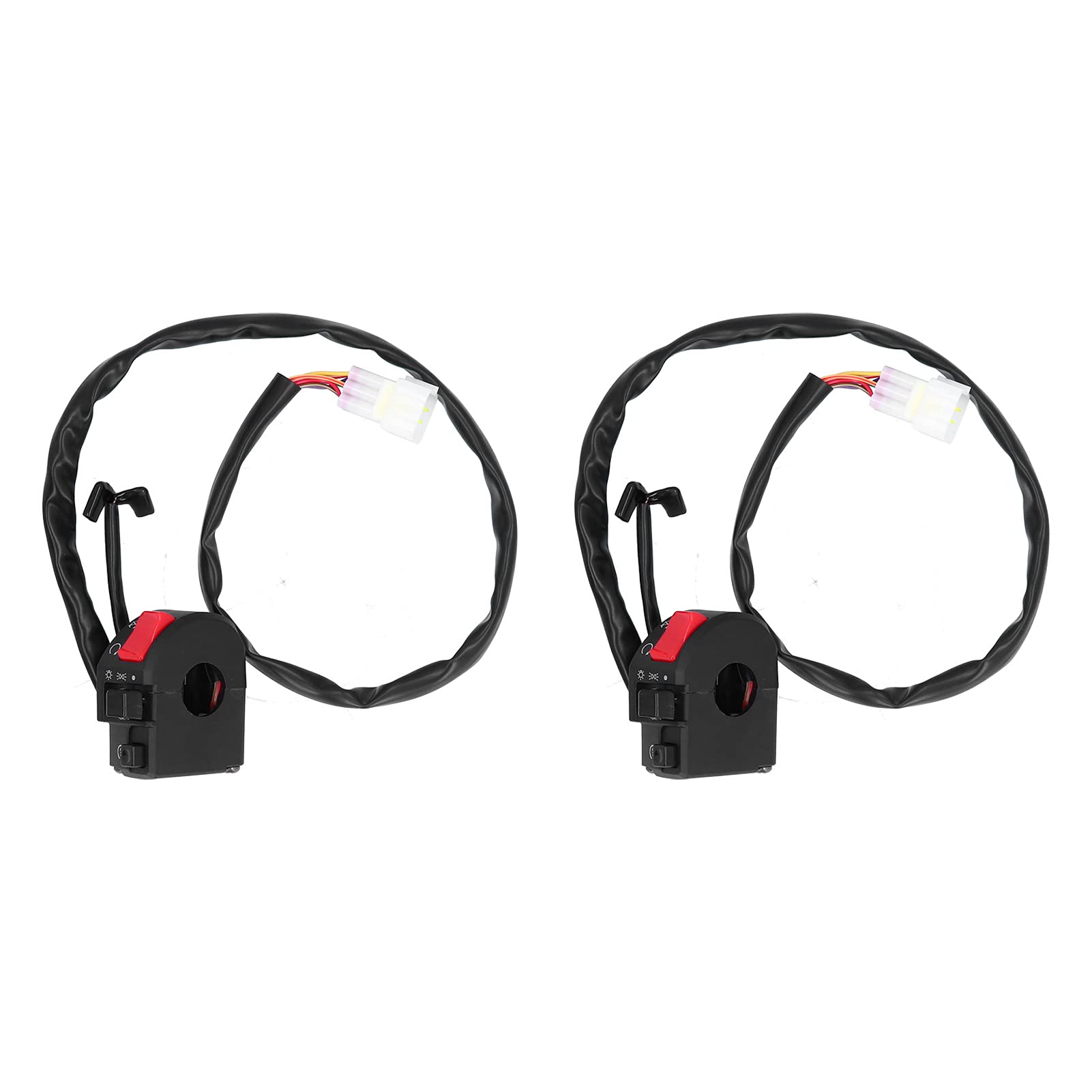 Aramox 2-Pack 0.9 Inch Universal Motorcycle Handlebar Switch - Headlight Turn Signal Horn & Auxiliary Light Controller for Cruiser Dirt Bike ATV - Perfect for Night Riding & Off-Road Adventures