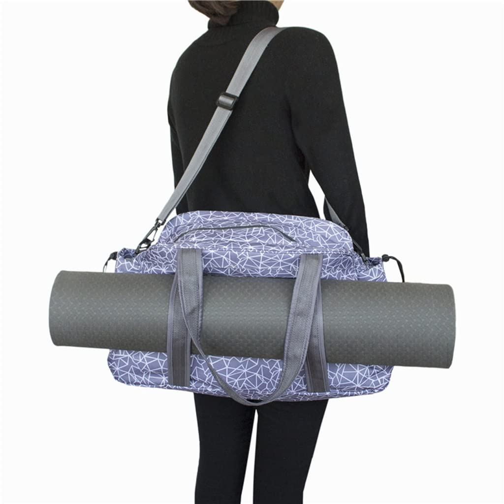 Premium Waterproof Yoga Mat Backpack - Lightweight Nylon Gym Bag for Pilates, Fitness & Travel (52x17x34cm) - Purple - Perfect for Yoga Classes, Gym Sessions & Outdoor Workouts