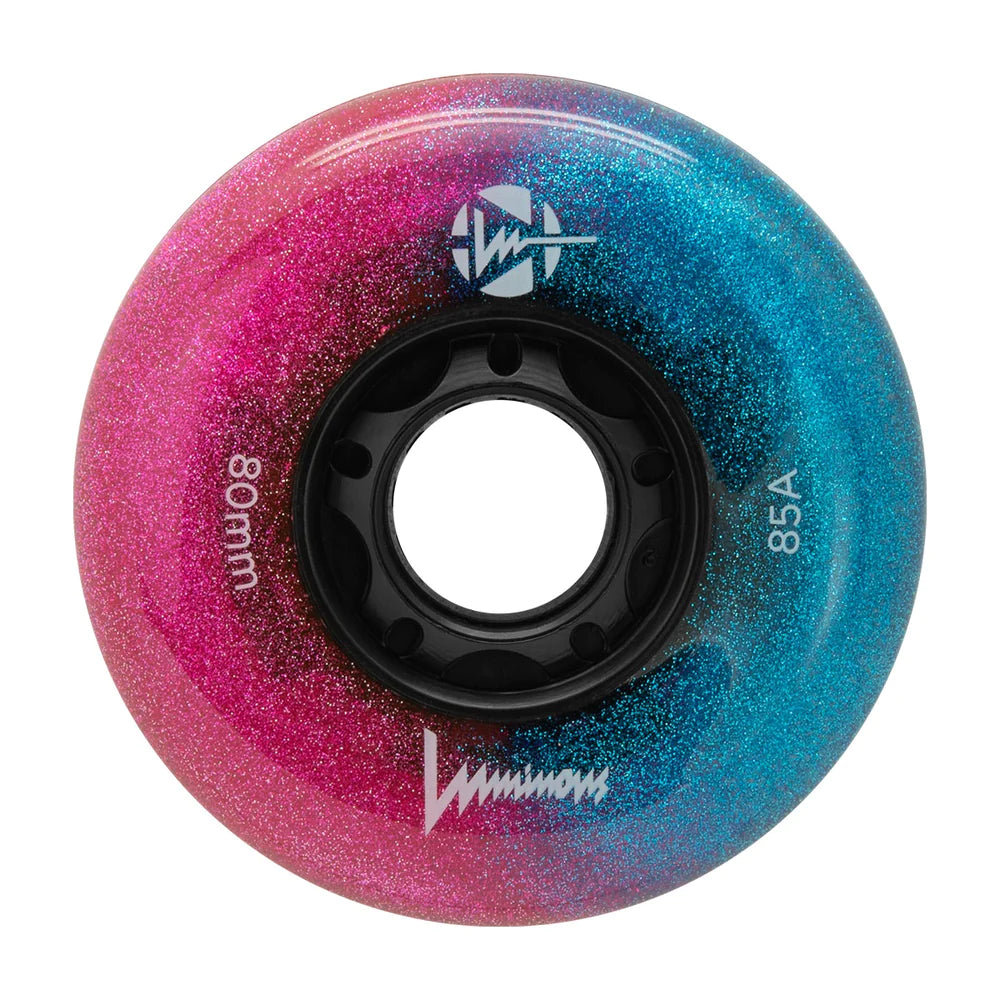 Luminous 80mm LED Inline Skate Wheels - Glow in The Dark Rollerblade Wheels for Night Skating, Raves & Outdoor Adventures