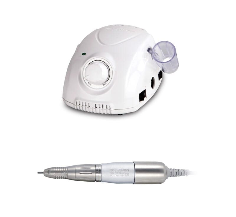 Original Saeyang Marathon Champion 3 White + SH30N 30,000 RPM Professional Nail Drill Machine for Manicure & Pedicure - Salon & Home Use
