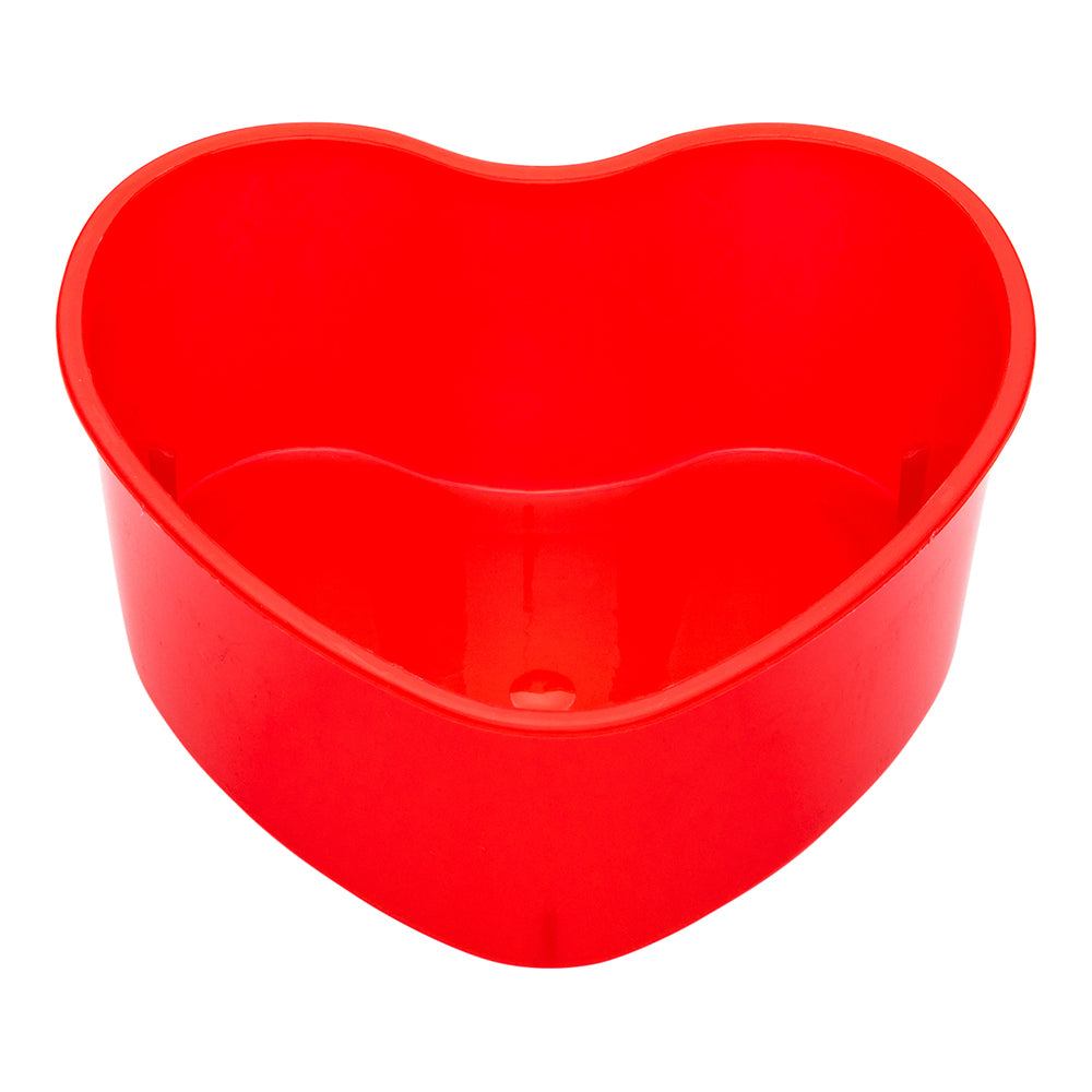 100 Pack 5 oz Red Plastic Mini Heart Cups with 100 Silver Plastic Mini Spoons - Perfect for Valentine's Day Parties, Wedding Favors, Baby Showers & Dessert Serving