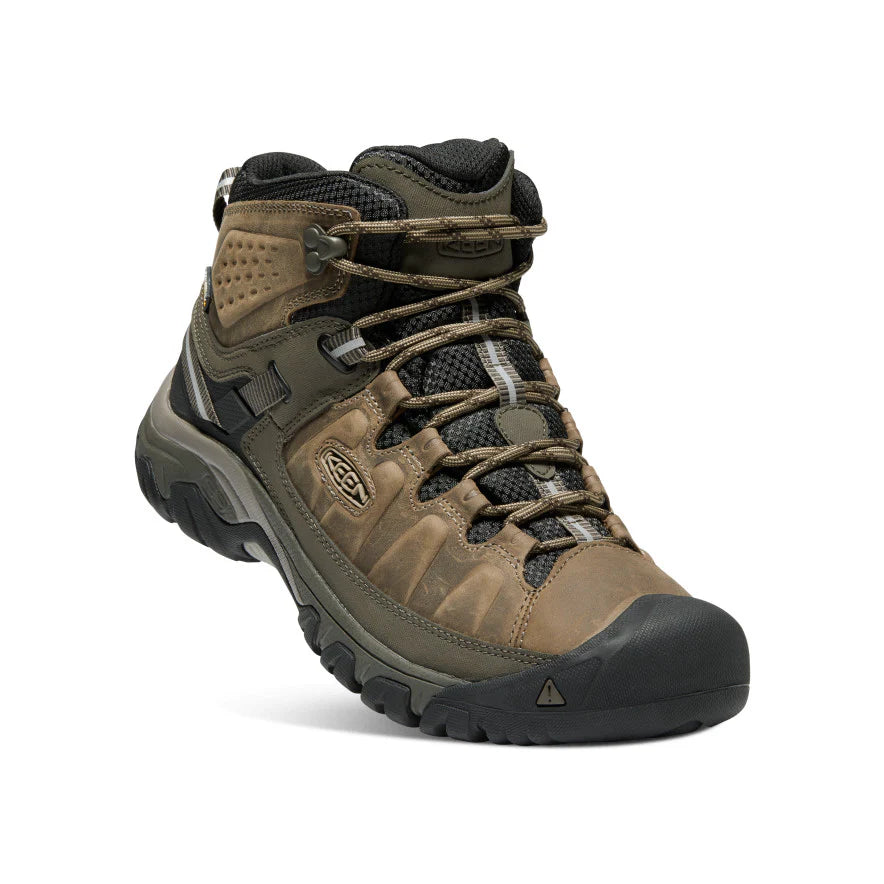 Men's Targhee III Mid WP Waterproof Hiking Boots with Bungee Cord - Black | All-Terrain Outdoor Adventure & Trail Walking Shoes