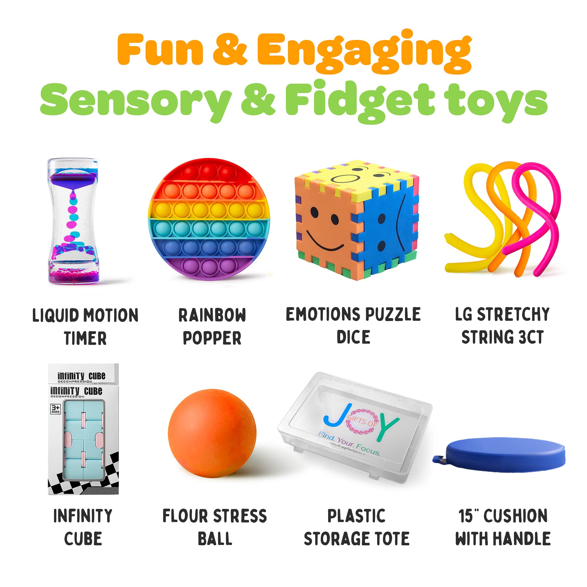 Calm Down Corner Classroom Kit for Kids - Feelings Poster, Emotion Puzzle, Social Emotional Learning Tools, Dry Erase Board & Sensory Fidget Toys | Perfect for Preschool, Kindergarten & Therapy Rooms