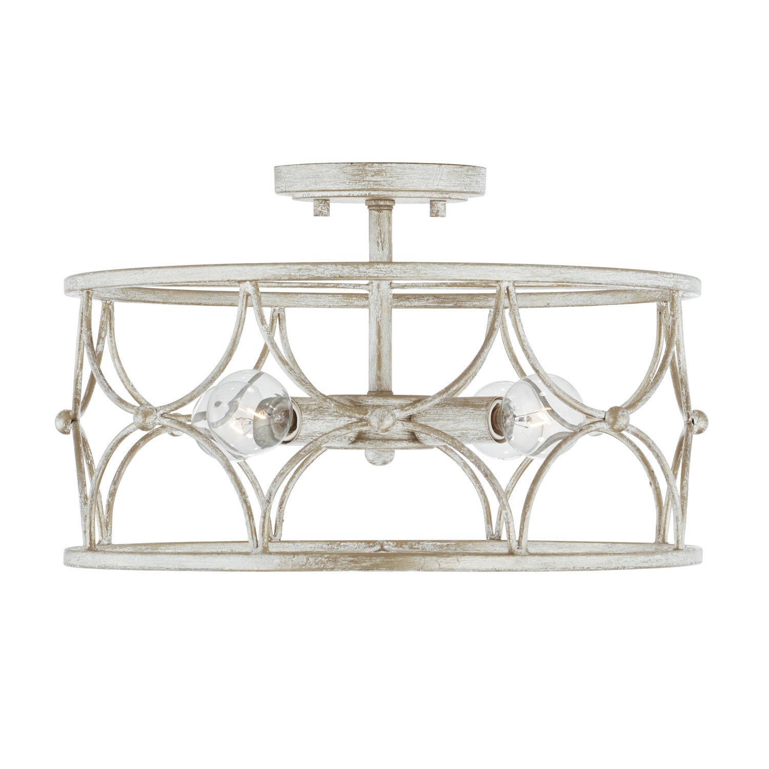 Capital Lighting 4-Light Semi Flush Mount Ceiling Fixture - Modern Brushed Nickel Finish for Bedroom, Hallway & Entryway Lighting