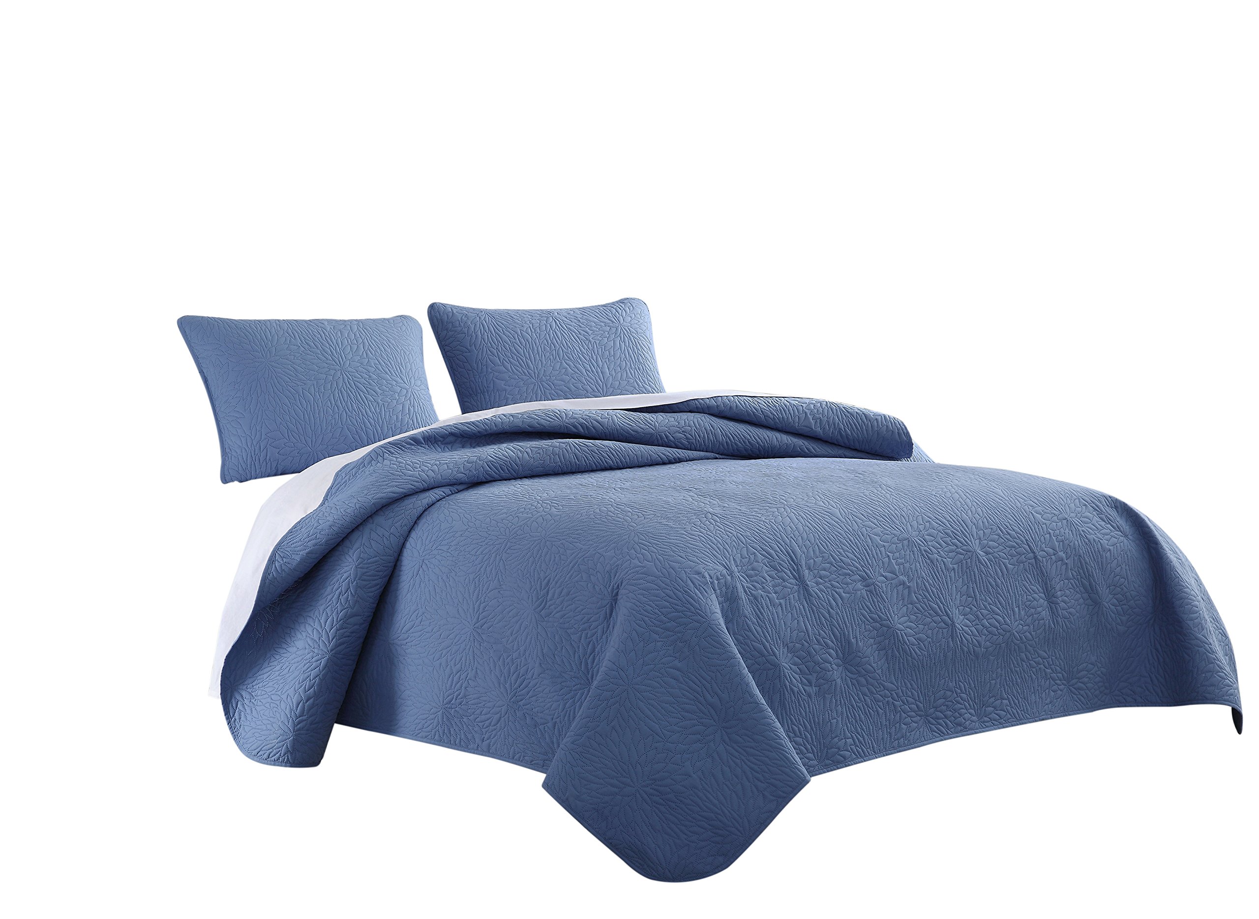 Premium Aidee Bed Cover for Full/Queen Size Beds - Soft & Breathable Blue Bedding Set - Perfect for Home, Guest Room, and Hotel Use