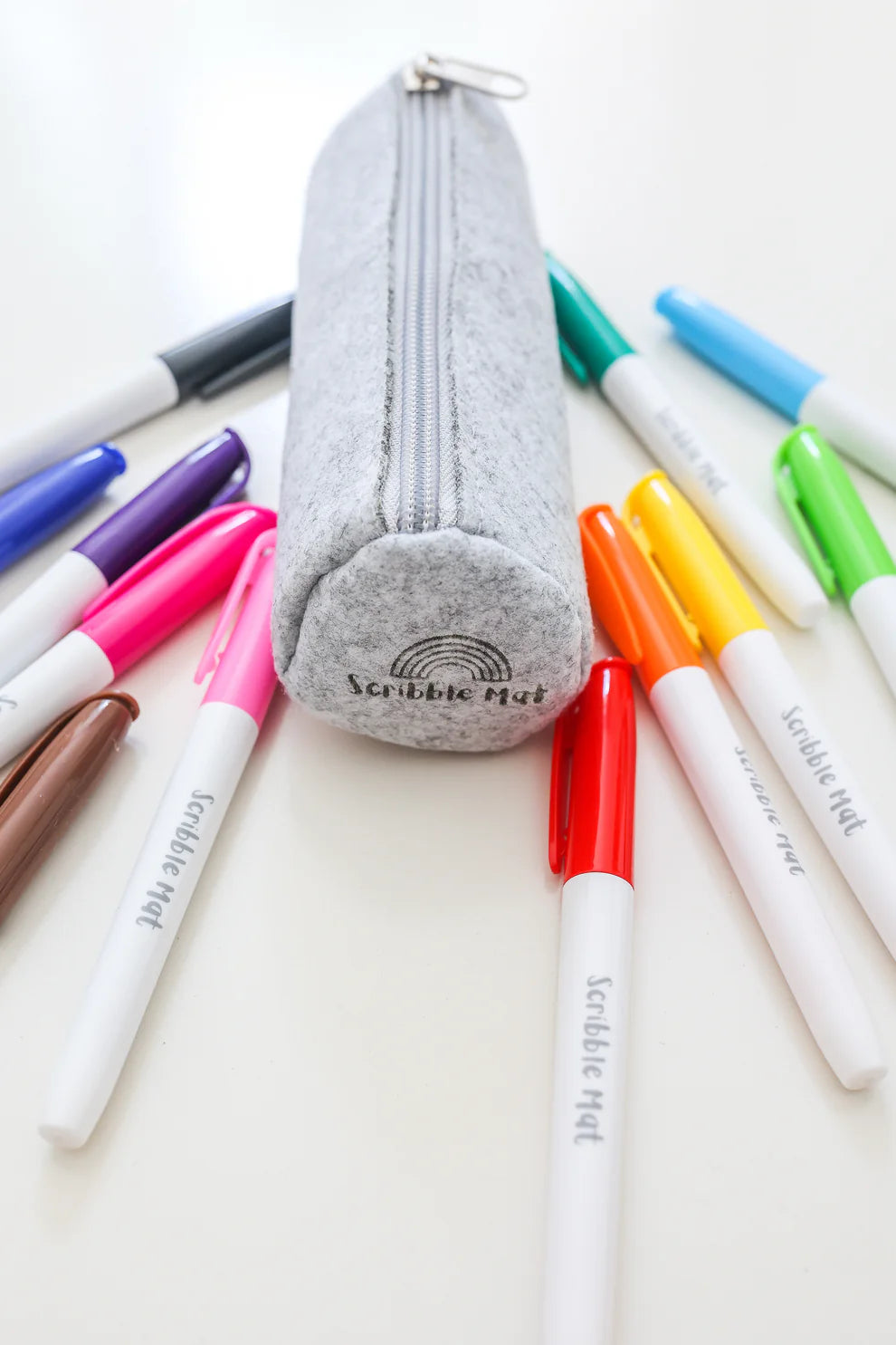 Scribble Mat 12-Piece Drawing Pen Set for Kids - Washable Markers for Coloring Mats, Art Projects & Creative Play