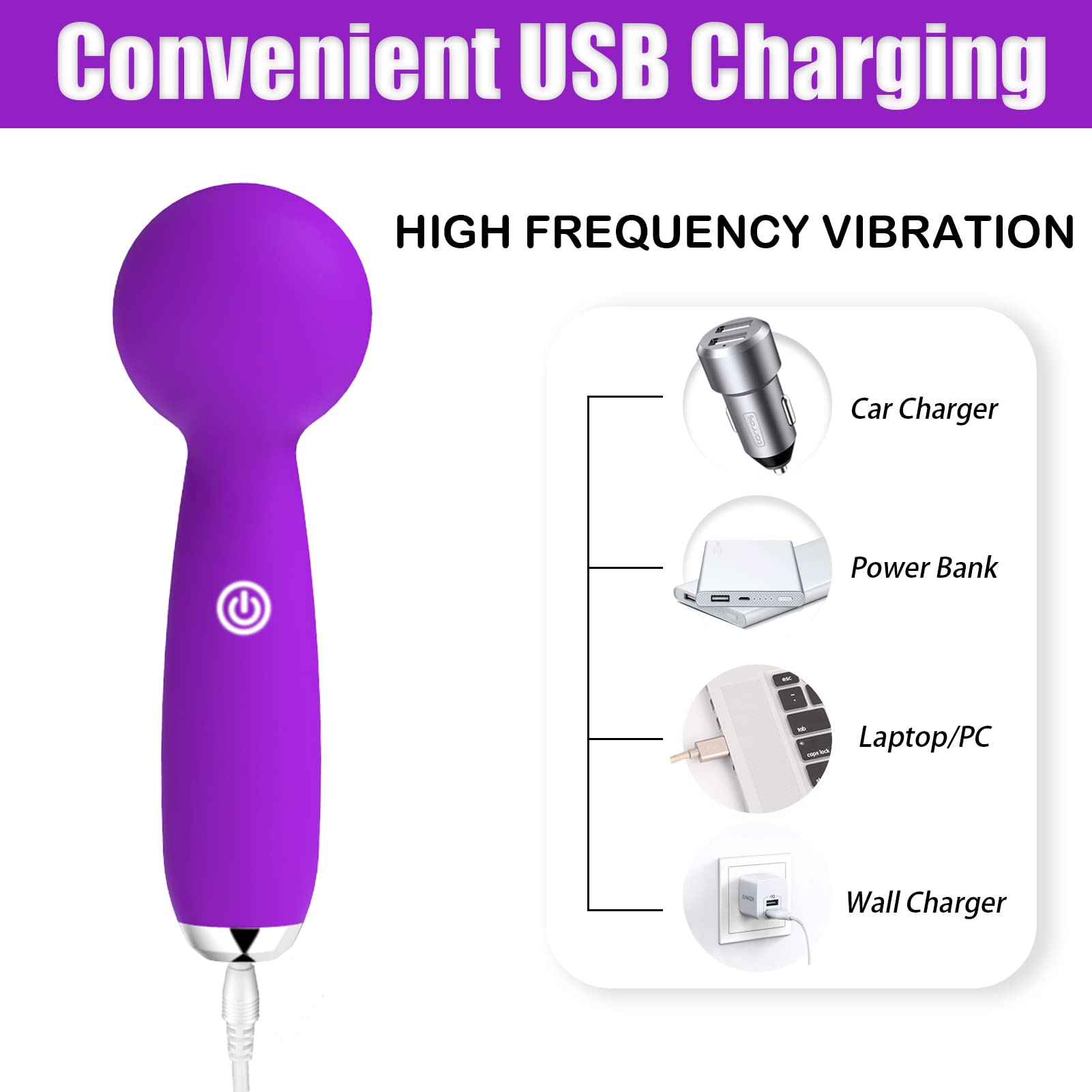 Portable Mini Manual Massage Stick - Rechargeable, Waterproof & Quiet for Muscle Recovery - Perfect for Back, Neck Pain Relief - Great Christmas & New Year Gifts for Travel, Office & Home Use
