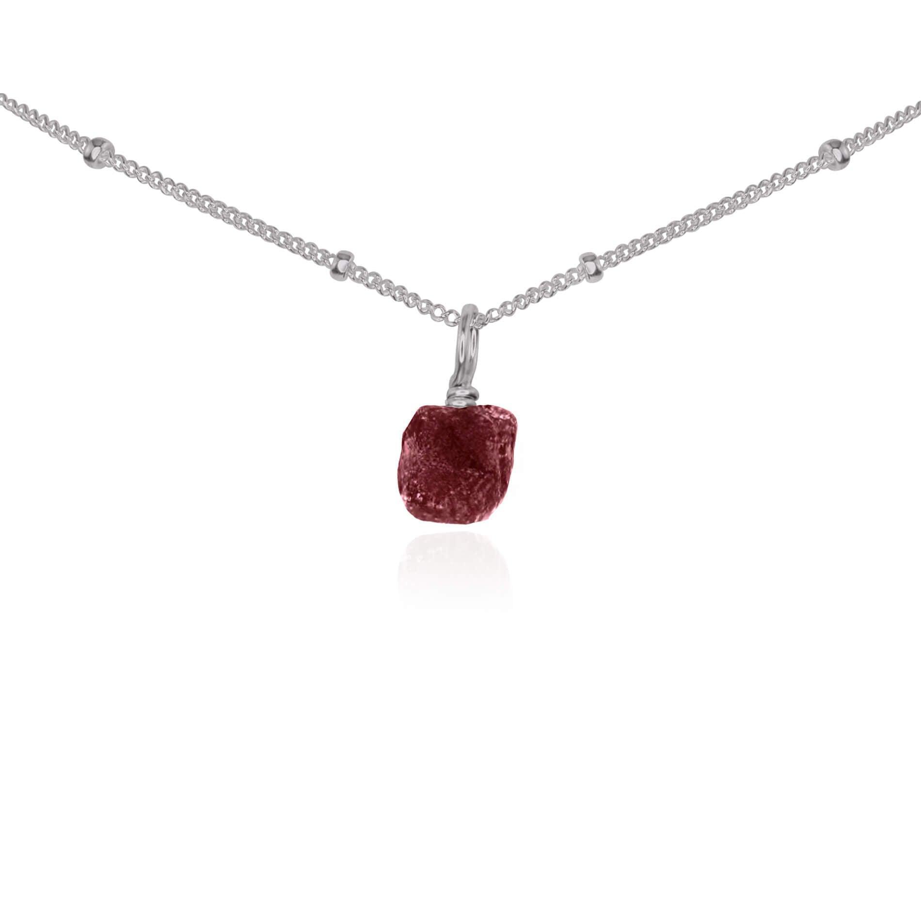Natural Red Ruby Gemstone Pendant Necklace - Genuine Earth Mined Ruby Choker for Women | Perfect for Valentine's Day Gifts, Anniversary Presents & Evening Party Jewelry
