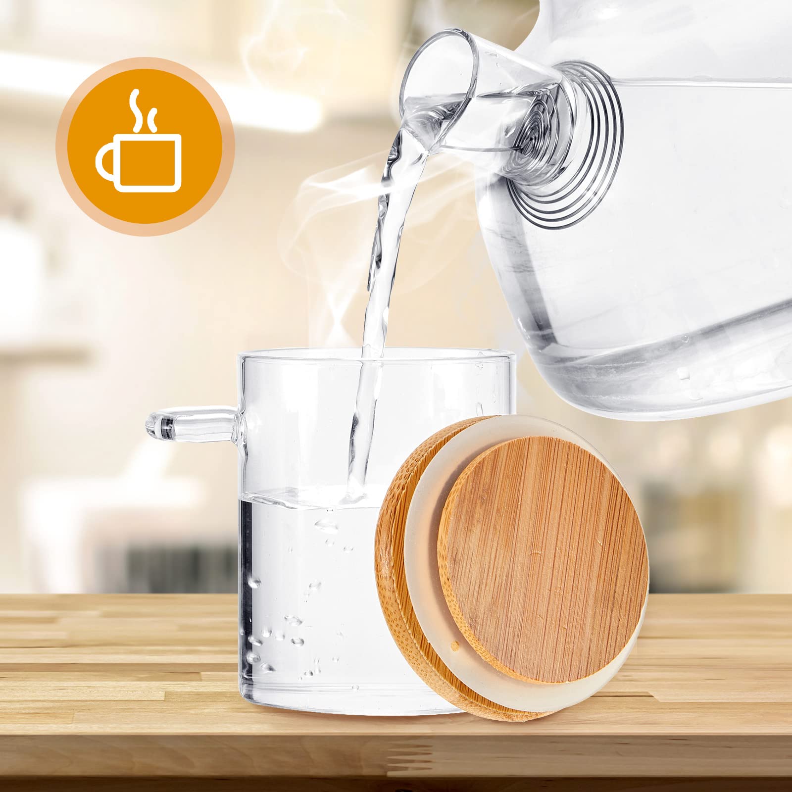 12-Piece Airtight Glass Spice Jars Set with Bamboo Lids & Wooden Spoons - 6 oz Clear Kitchen Canisters for Spices, Sugar, Tea, Nuts - Perfect for Pantry Organization & Food Storage (Ideal for Home Cooks & Baking Enthusiasts)