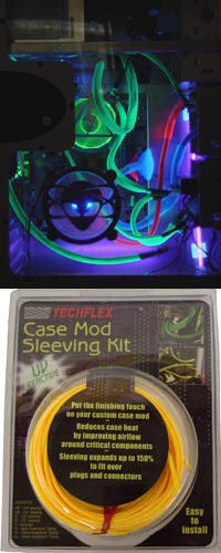 UV Sensitive Yellow Techflex Sleeving - Heat Resistant Cable Protector for Electronics, Automotive & DIY Projects - Perfect for Wire Management and Organization