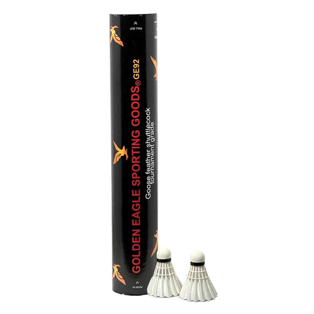 Golden Eagle GE92 BWF Approved Feather Badminton Shuttlecocks - Premium Tournament Grade Shuttlecocks for Professional Players & Training Sessions