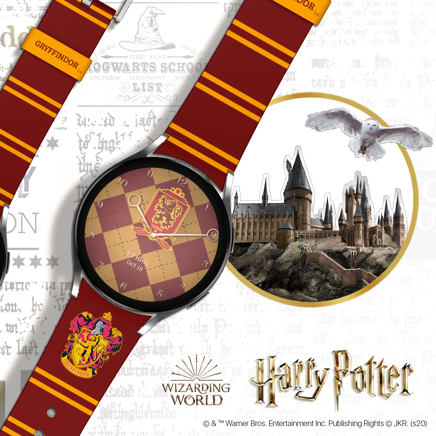 Harry Potter Officially Licensed Smartwatch Band for Samsung & Android – Stylish & Durable Wristband (Watch Not Included) – Perfect for Fans, Cosplay & Everyday Wear