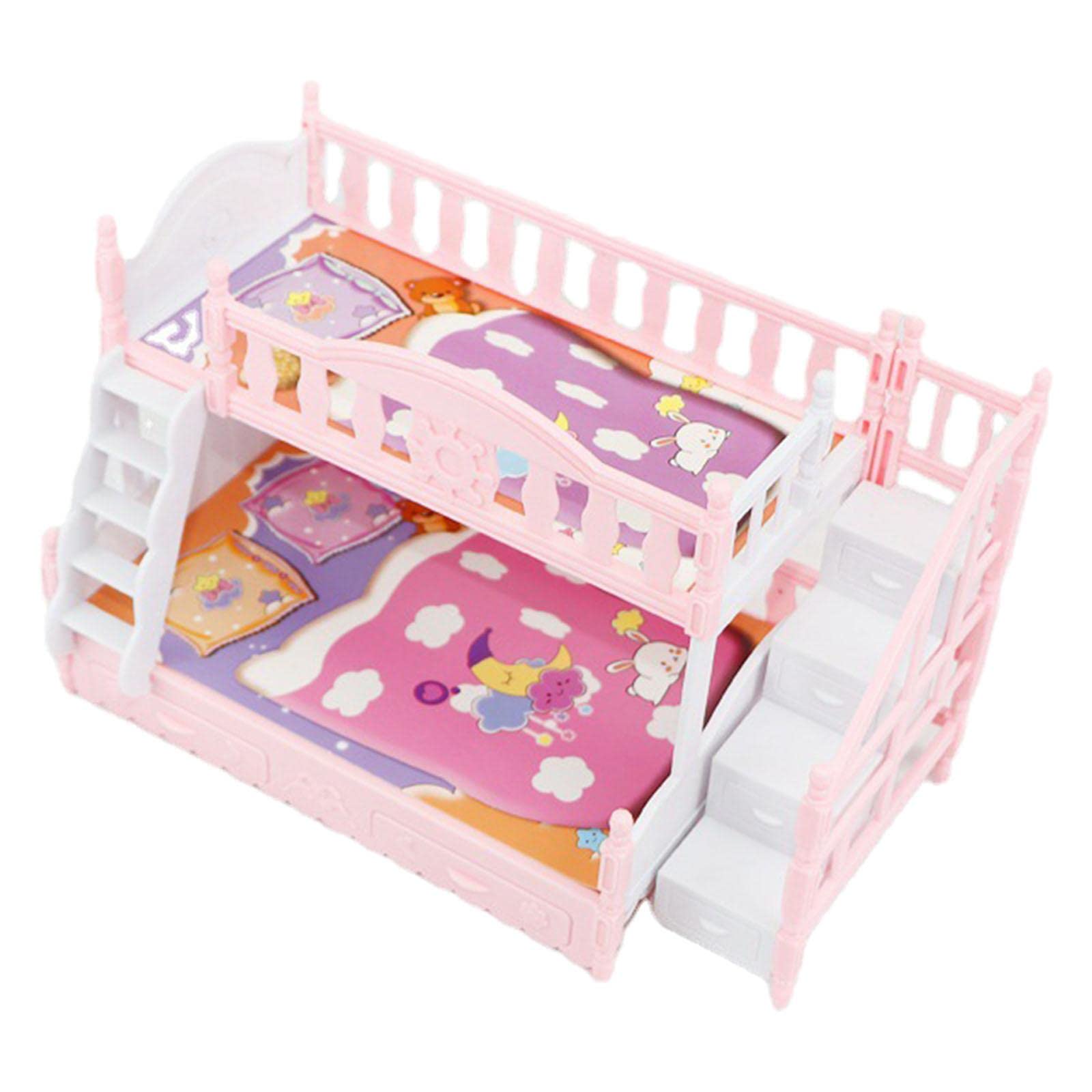 Amagogo 1:12 Scale Miniature Dollhouse Furniture Set - Replacement Bunk Beds for Dolls, Perfect for DIY Dollhouse Decor & Kids Pretend Play