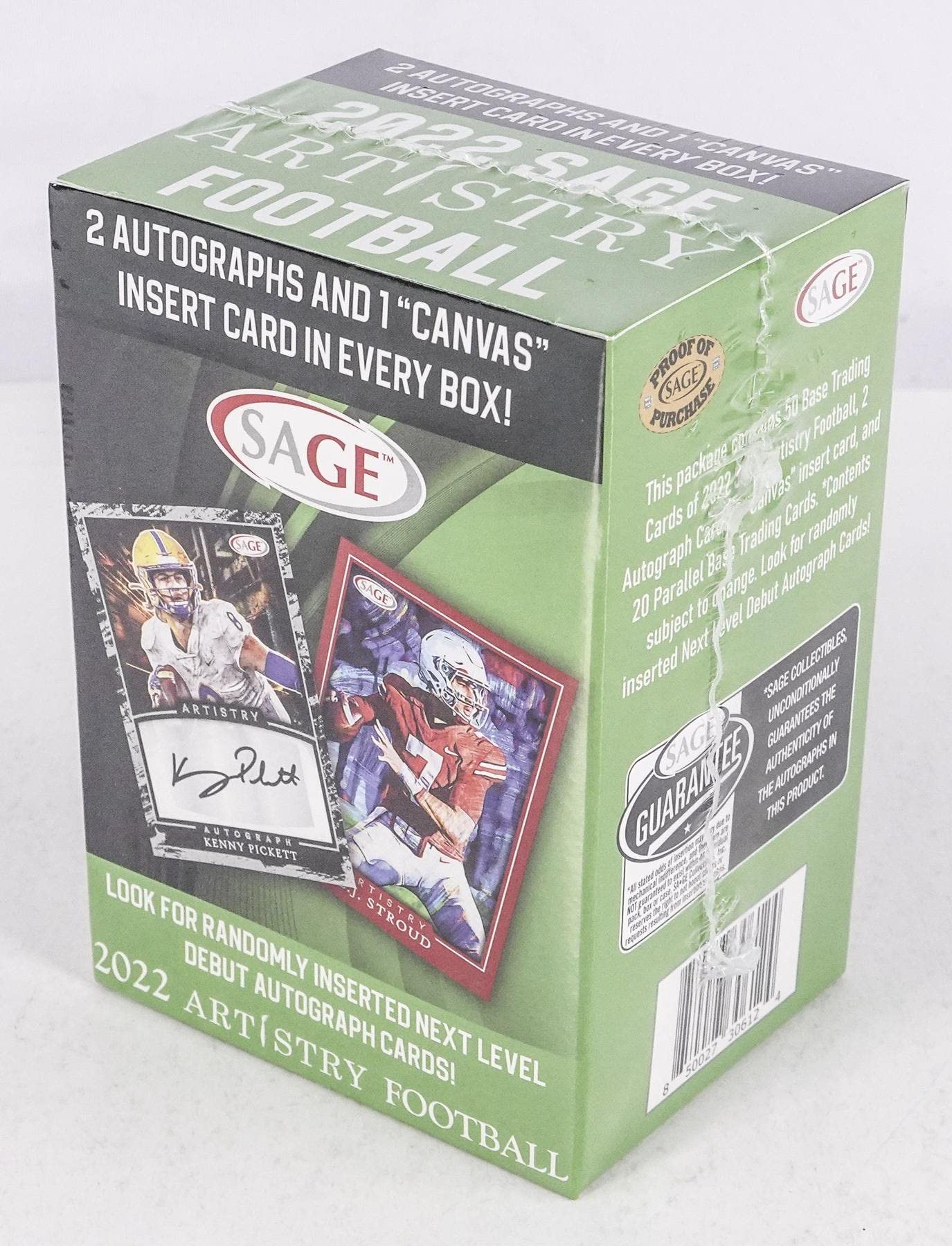 2022 Sage Artistry Football Blaster Box - Premium Trading Cards for Collectors & Fans - Perfect for Gifts, Investments, and Game Day Excitement