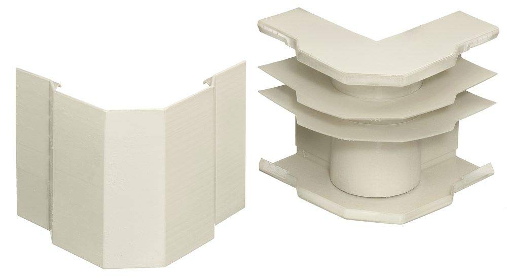 Hubbell HBL4718DFOIV Steel Metal Raceway Divided External Elbow, 4-7/8