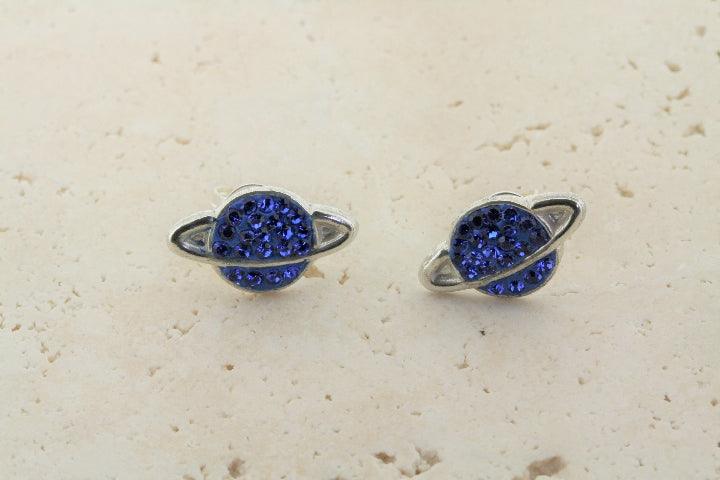 Saturn Stud Earrings in Blue - Stylish & Trendy Jewelry for Women | Perfect for Parties, Weddings & Everyday Wear