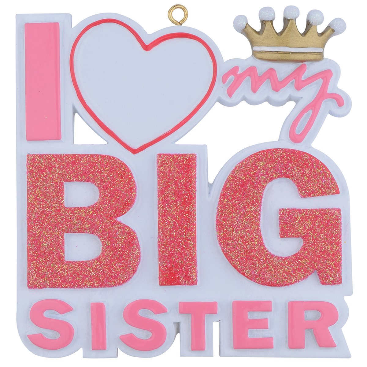 MAXORA Personalized 'I Love My Big Sister' Christmas Ornament - Handmade Sister Gift for Tree Decorations | Perfect for Christmas, Birthdays & Family Celebrations