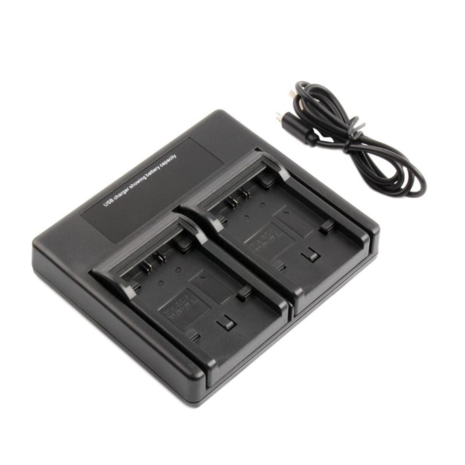 MERISHOPP® Dual Channel USB Digital Camera Battery Charger Stand for Sony NP-FV100 - Fast Charging for Photography & Videography