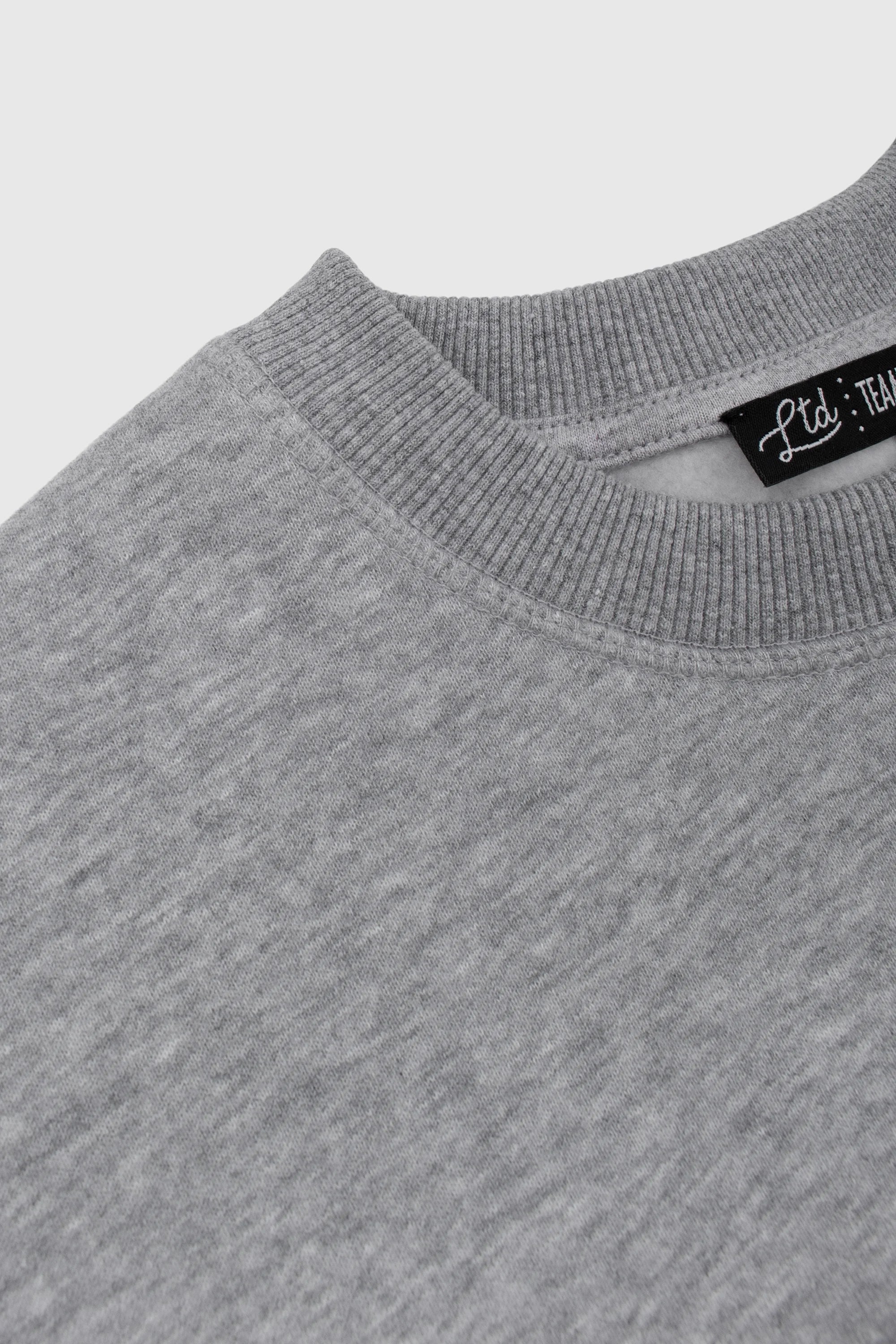 Men's Grey Fleece Crewneck Sweatshirt - Athletic Fit, Soft & Warm - Perfect for Gym, Running & Casual Wear