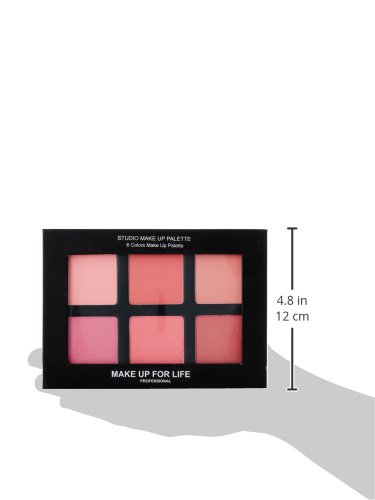 Make Up for Life Professional 6-Color Blush Palette - 01 Multi Shade, 25g | Creamy & Blendable Powder for Contouring & Highlighting | Perfect for Everyday Makeup, Bridal Looks & Professional Studio Use