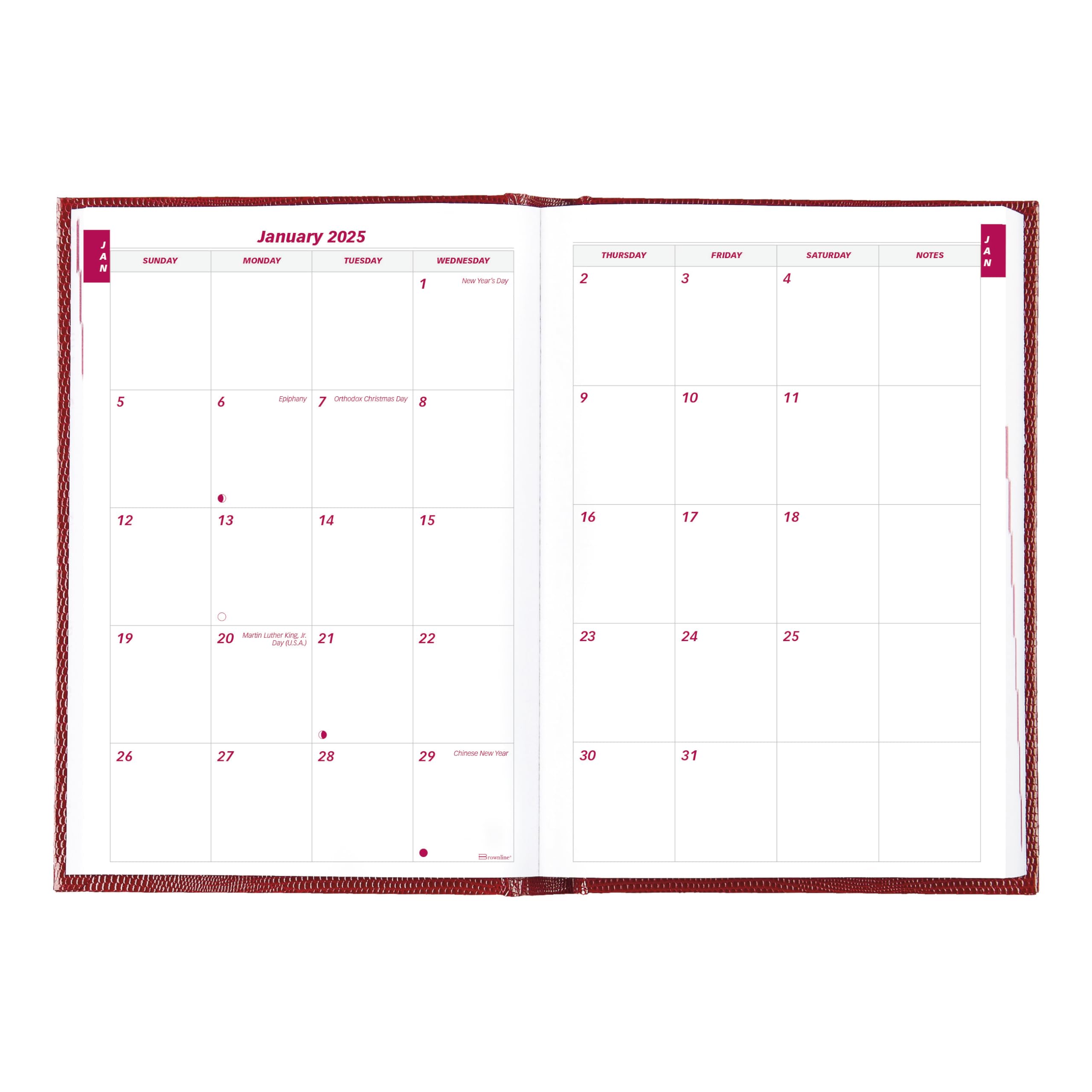Brownline® 2025 Daily Monthly Planner - January to December 12-Month Undated Journal with Perfect Binding, 8.25