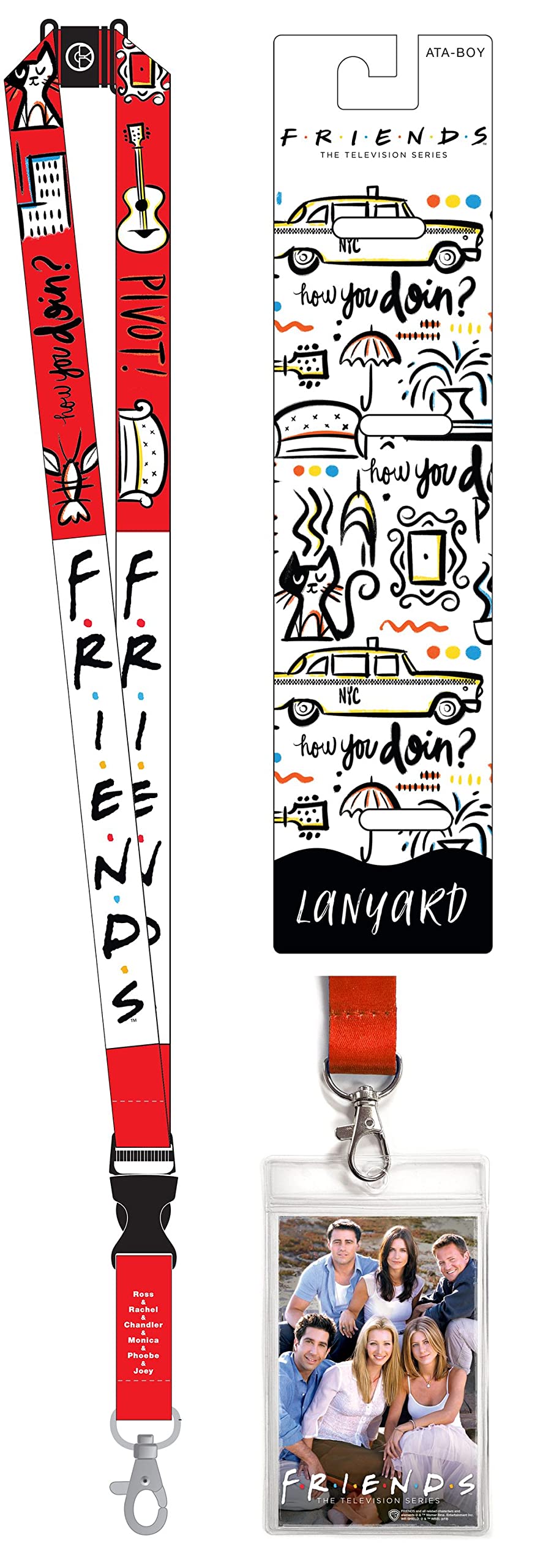 Friends Lanyard Badge Holder - ID Badge Reel for Work & Events