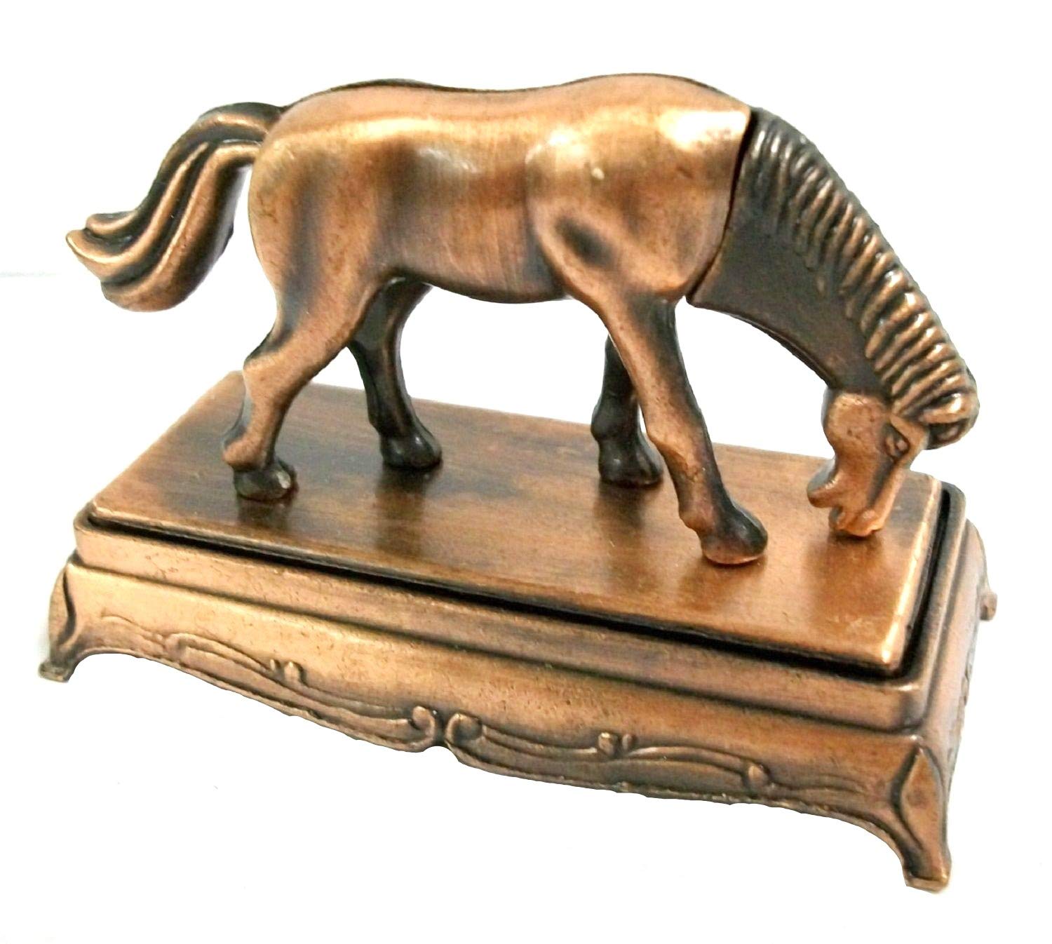 Premium Die-Cast Metal Horse Kneeling on Stand Collectible Pencil Sharpener - Perfect for Office, School & Art Supplies Gifts