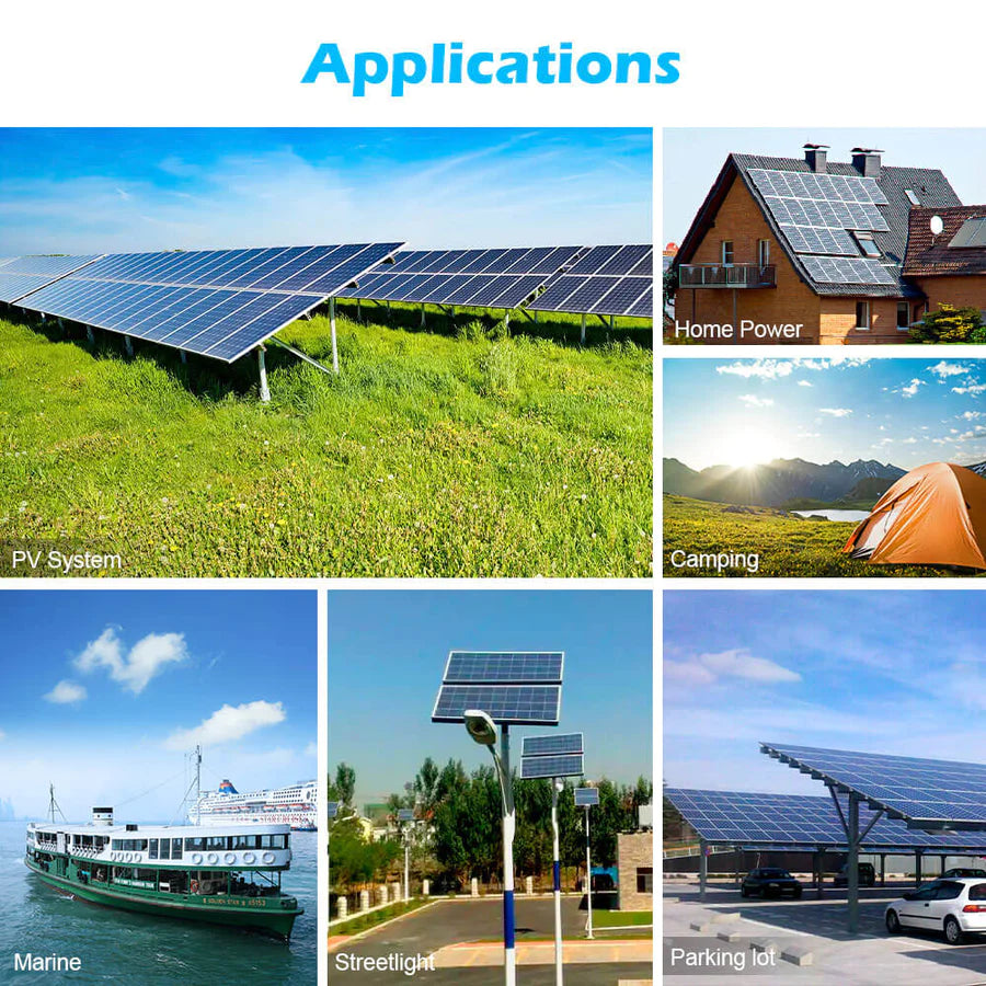 SunGoldPower 450W Monocrystalline PERC Solar Panel - High Efficiency Solar Panel for Home, RV, Boat & Off-Grid Power | Weather Resistant & Durable Solar Energy Solution
