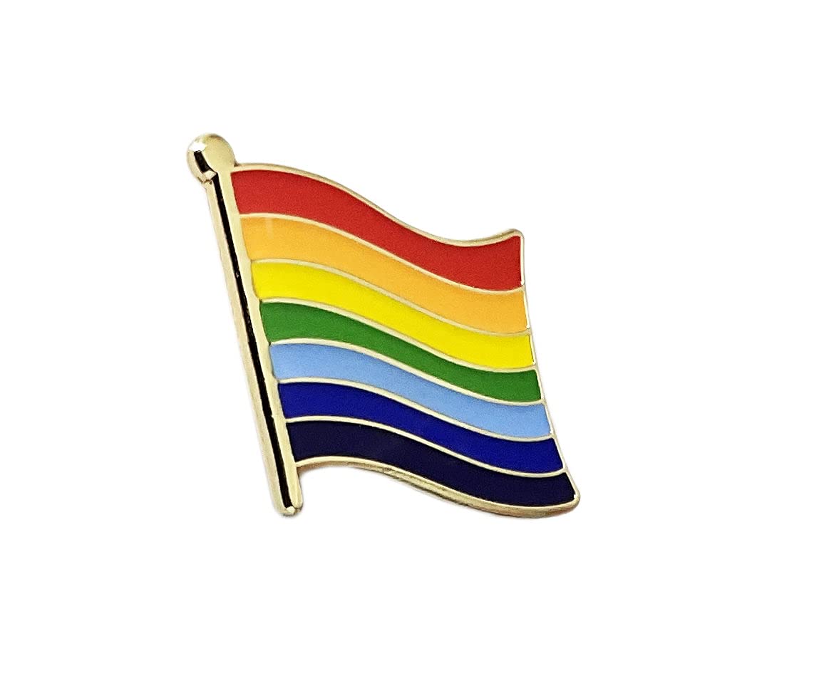 LGBTQ Pride Flag Lapel Pins for Gay Lesbian Bisexual Transgender - Rainbow Equality Accessories for Pride Month, Parades, Protests & Everyday Wear